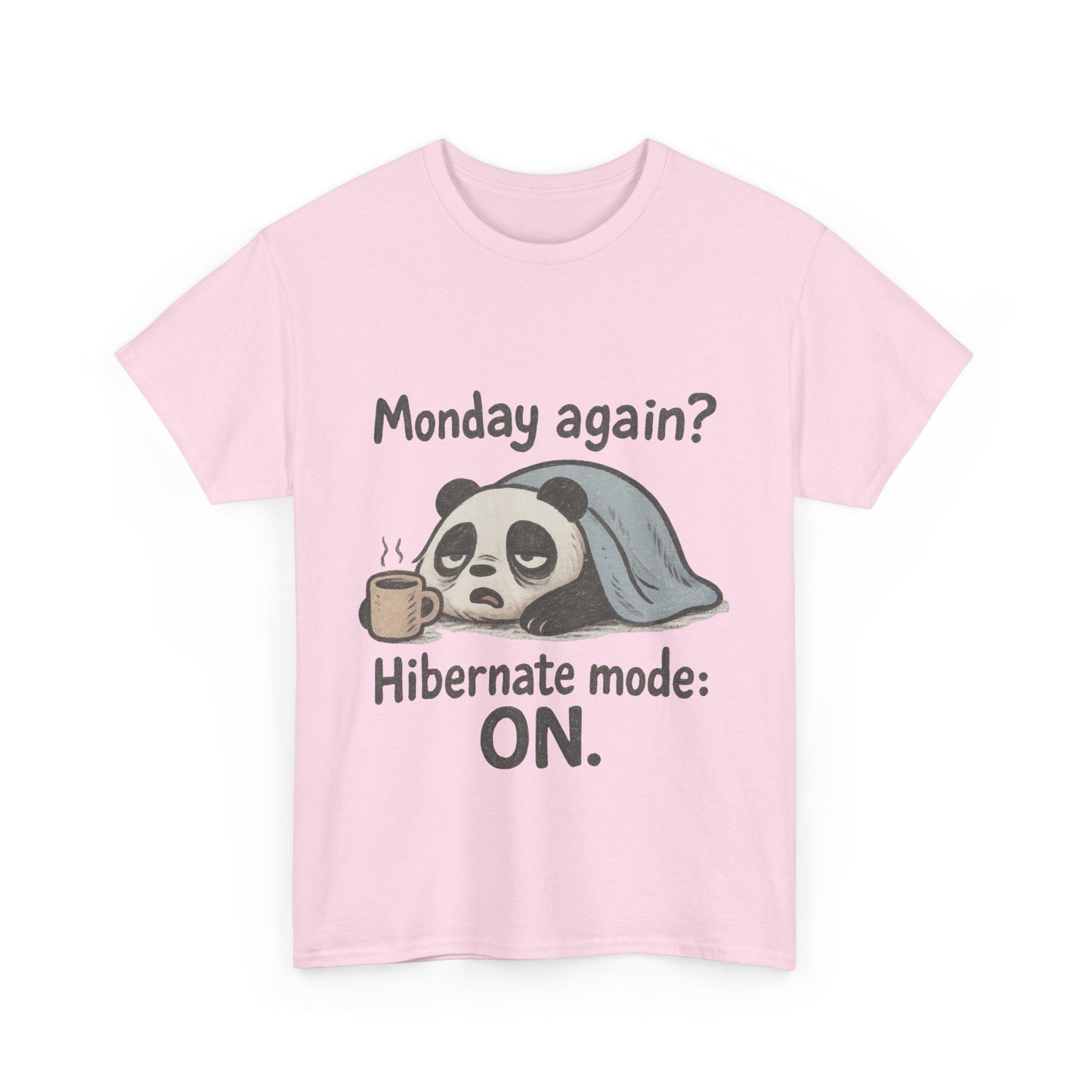 Funny Panda Hibernate Womens Tee, Cute Animal Shirt, Unisex Cotton Tee, Gift for Lazy Days, Monday Motivation T-shirt