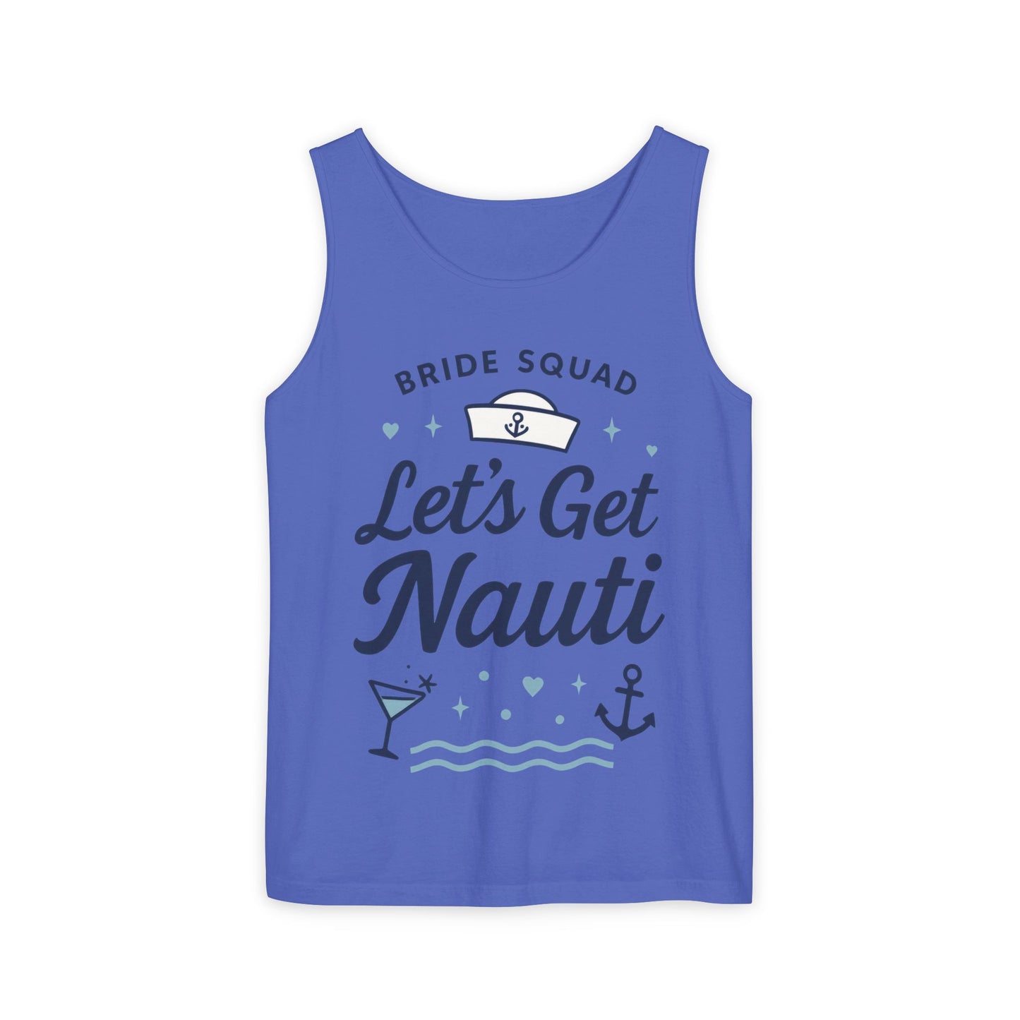 Lets Get Nauti Tank Top, Nautical Bachelorette Party Tee, Bride Squad Gift, Bridesmaid Hen Party Top, Fun Nautical Wedding Shirt