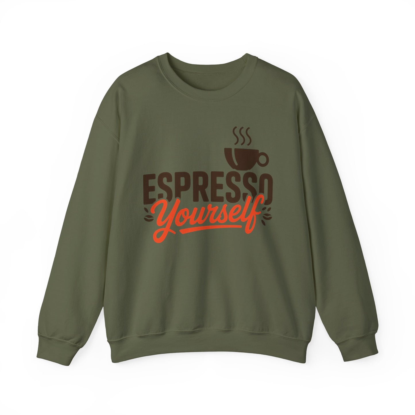Men's Heavy Blend™ Crewneck Sweatshirt, Espresso Yourself Sweatshirt, Funny Coffee Lover Mens Crewneck, Cafe Lover Gift