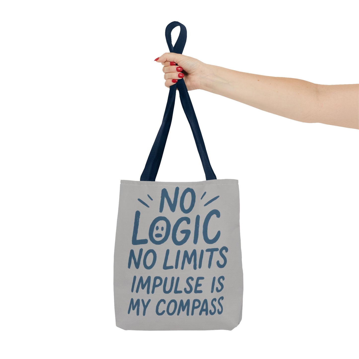 Impulse Is My Compass Tote Bag, Motivational Tote, Reusable Shopping Bag, Perfect Gift for Friends, Everyday Carry, Eco-Friendly