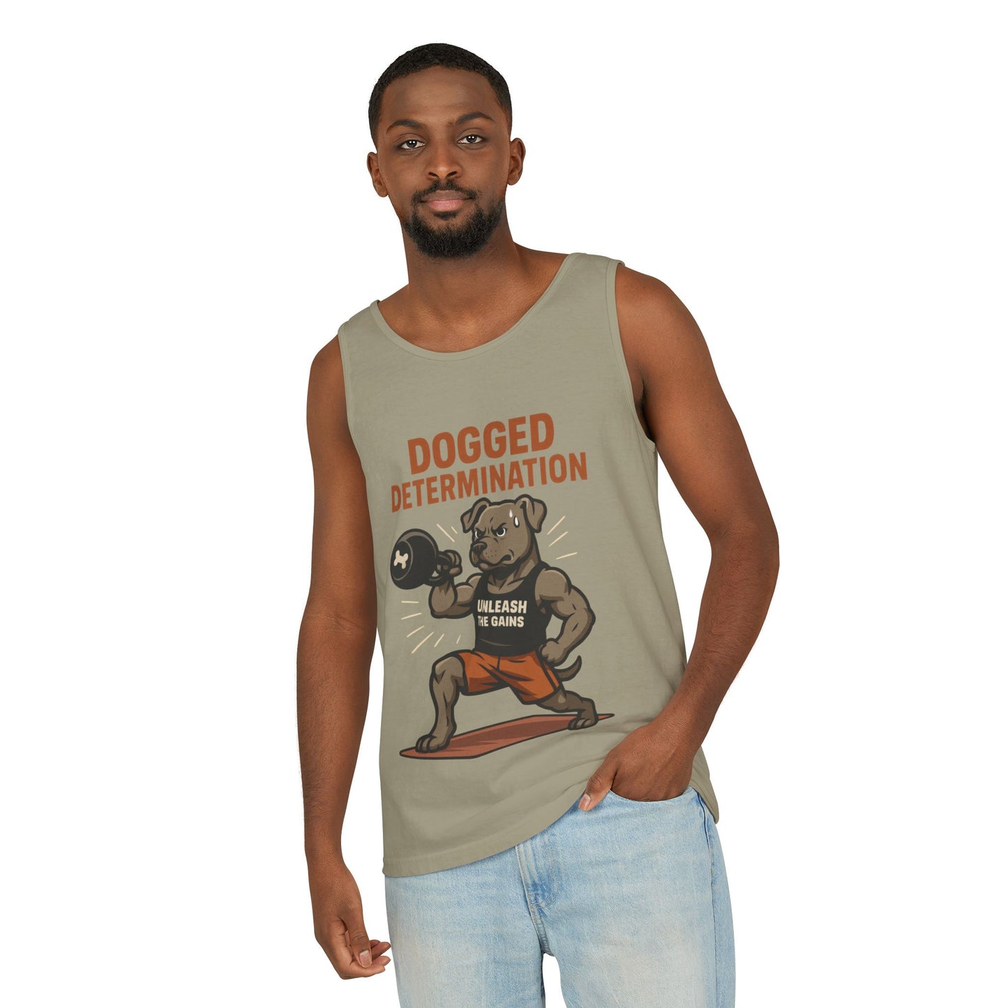 Funny Gym Dog Tank Top for Men, Workout Bulldog Graphic Tee, Fitness Motivation Shirt, Dog Lover Gift, Gym Wear, Fitness Tank Top