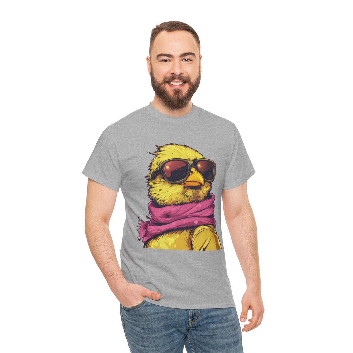 Chic Cool Chick T-Shirt, Unisex Heavy Tee, Funny Animal Tee, Trend Chick Graphic T-Shirt Gift