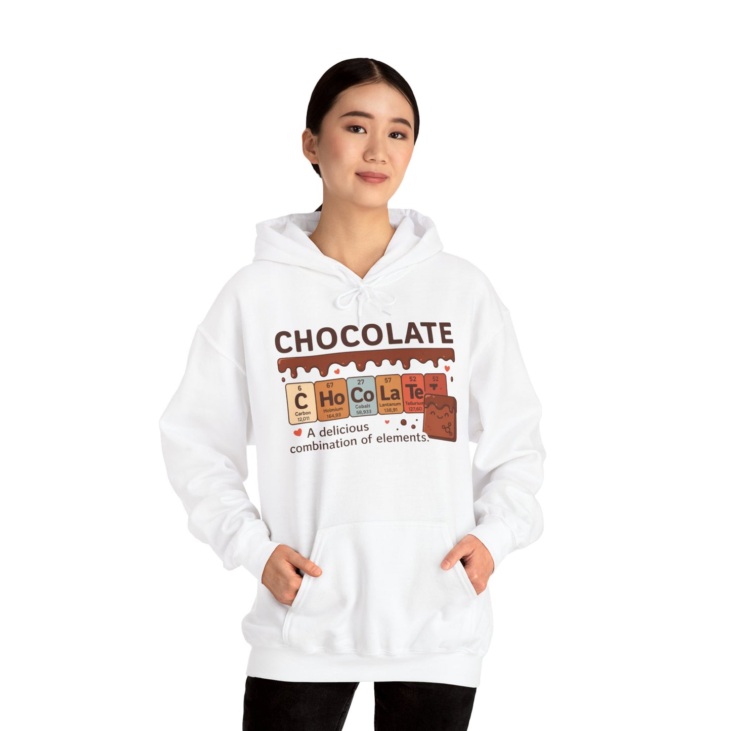 Chocolate Lover's Comfort Hoodie, Perfect Gift for Chemistry Lovers, Casual Wear, Sweet Treats Enthusiasts, Birthdays, Chemistry Students