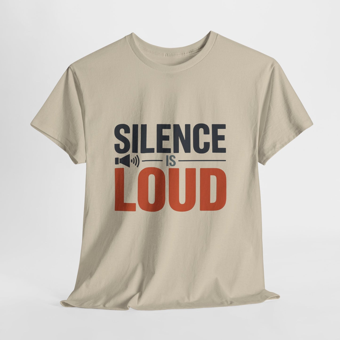 Silence Is Loud Motivational Quote Mens T-Shirt, Silence Tee, ironic Tee, Graphic Tee