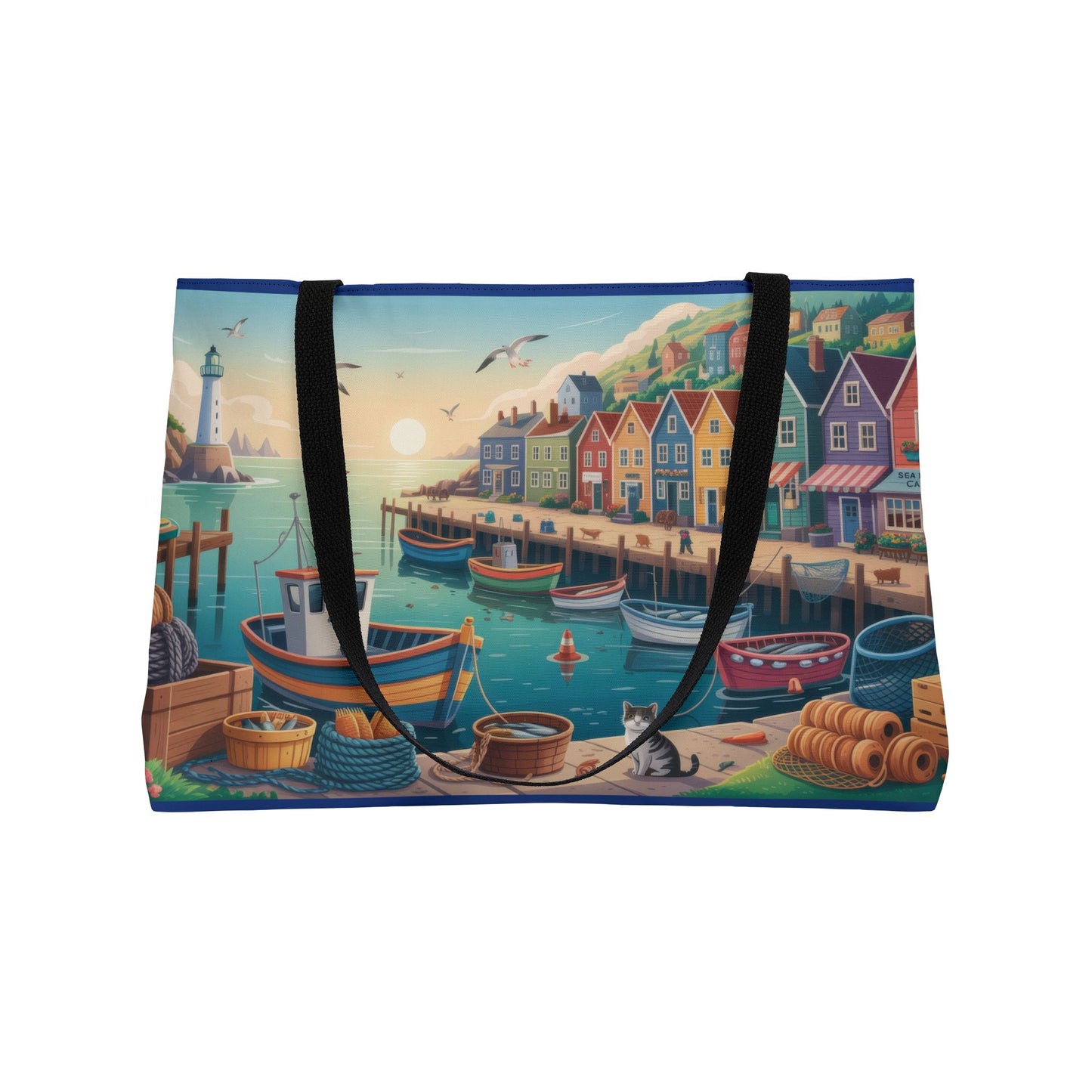 Scenic Coastal Weekender Tote Bag, Beach Bag, Travel Tote, Weekend Getaway Essential, Eco-Friendly Shopper, Summer Adventure Companion