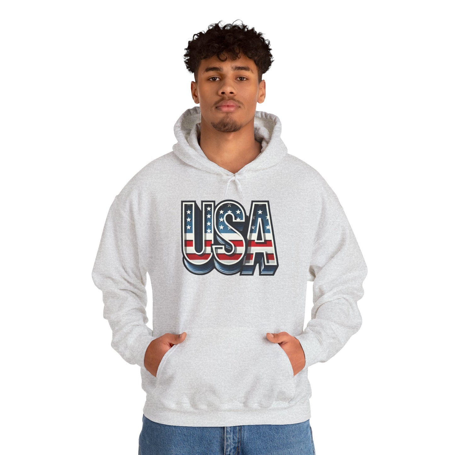 USA Flag Unisex Hoodie, Patriotic Sweatshirt, Independence Day Gift, American Pride Apparel, Casual Layering
