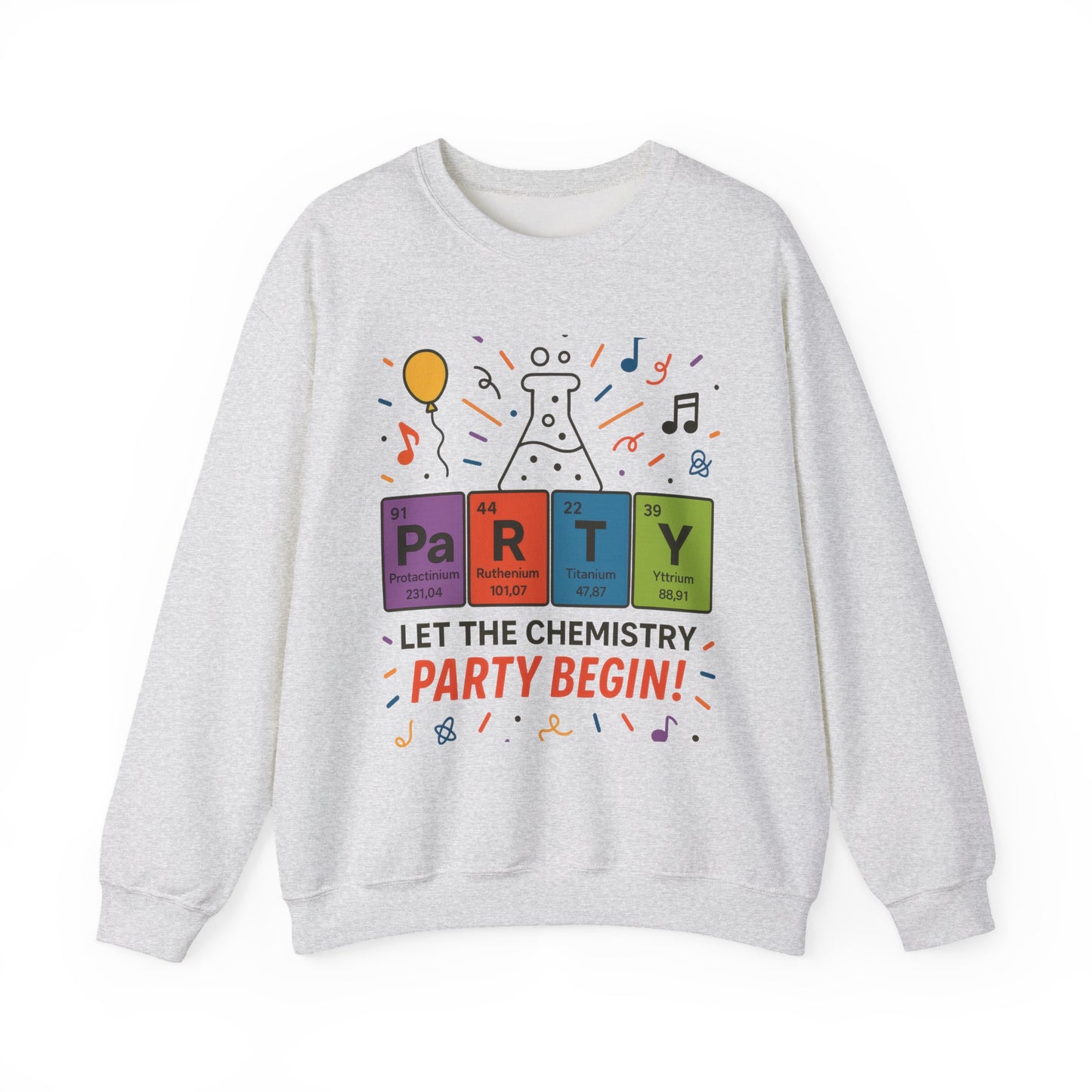 Party Chemistry Crewneck Sweatshirt, Chemistry Sweatshirt, Science Gift, Cute Crew Neck, Birthday Sweatshirt, Unisex Pullover