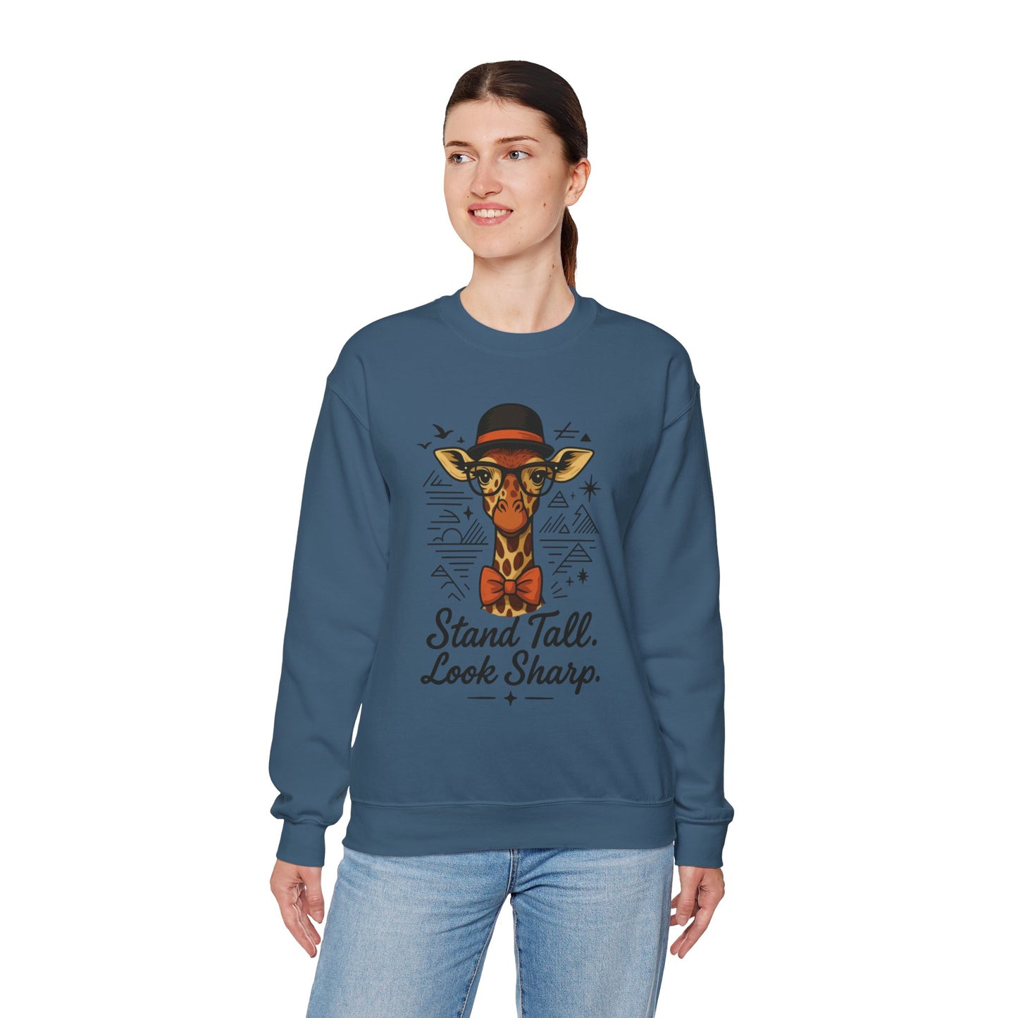 Stylish Giraffe Sweatshirt - Stand Tall, Look Sharp, Unisex Sweater for Animal Lovers, Cozy Gift, Fun Fashion for All Seasons