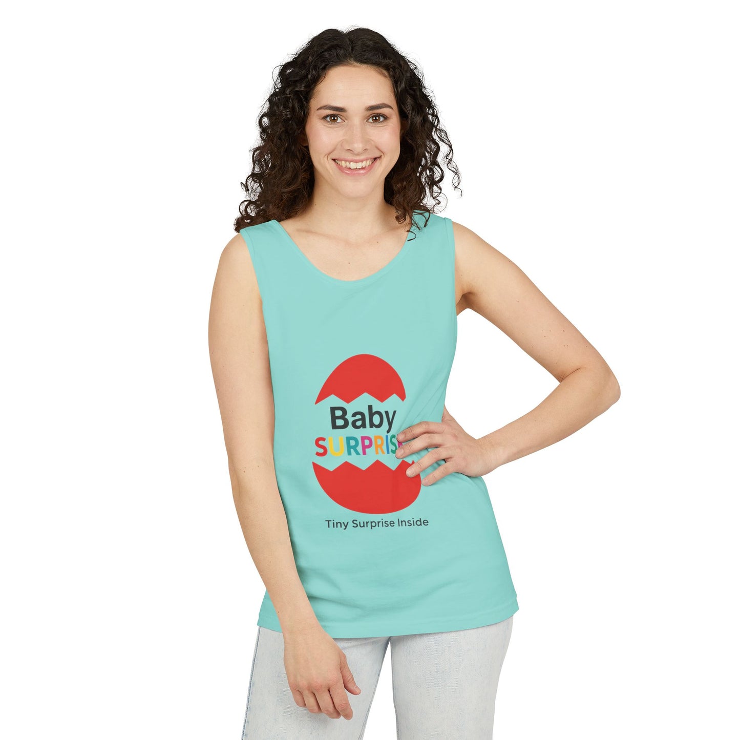 Baby Surprise Maternity Tank Top, Pregnancy Announcement Tank, Mom To Be Gift, Expecting Baby Reveal Top, Baby Shower Gift,Gender Reveal Tee