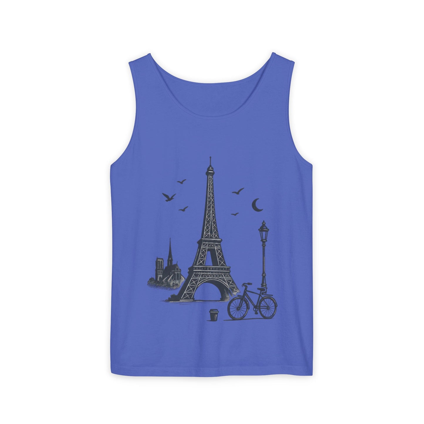 Parisian Dreams Tank Top, Unisex Summer Wear, Graphic Tee, Travel Inspired Apparel, Vacation Outfit, Casual Tank for All Occasions