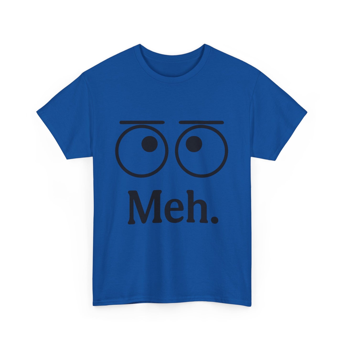 Funny Unisex Heavy Cotton Tee - 'Meh' Graphic Shirt, Casual Wear, Gift for Friends, Humor Tee, Everyday Outfit