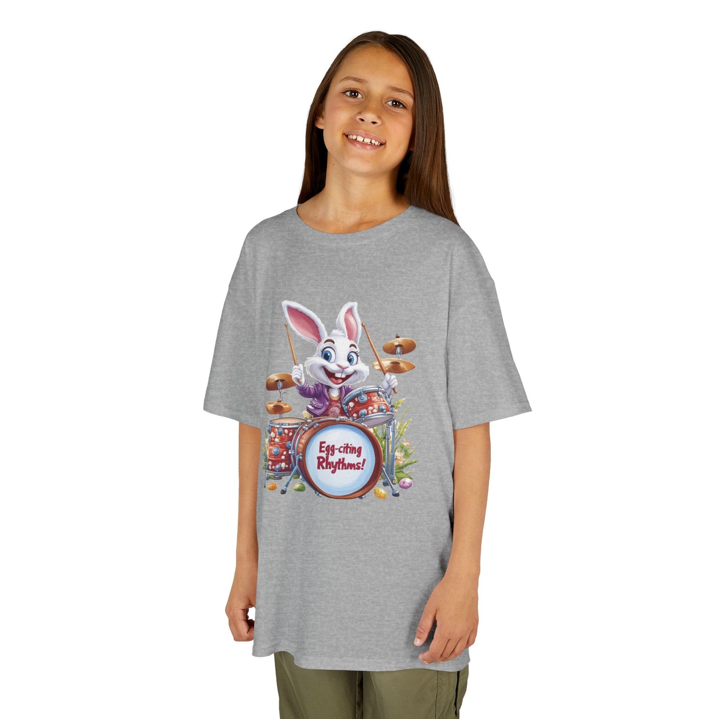Easter Bunny Drummers Tee | Kids Cotton T-Shirt, Fun Easter Gift, Spring Celebration Shirt, Playful Kids Apparel, Drum Shirt