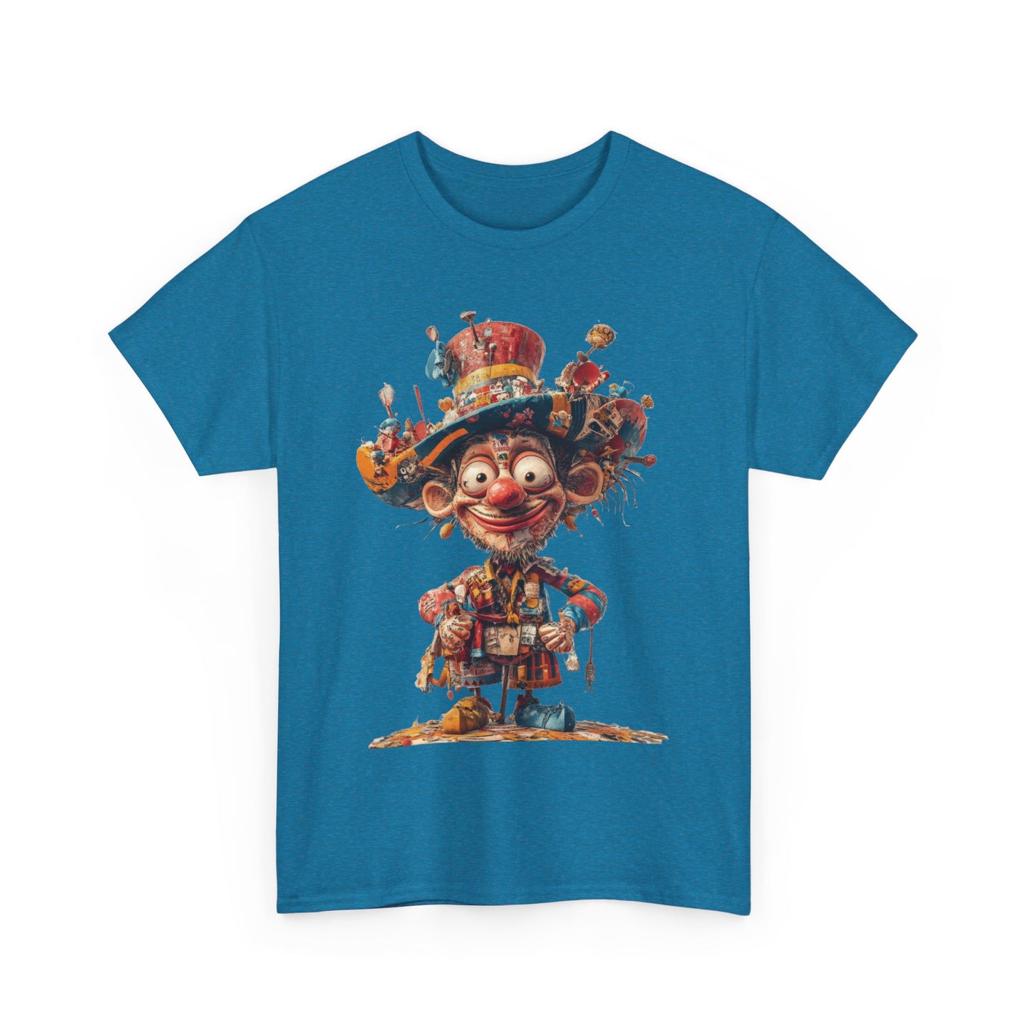 Colorful Clown T-Shirt, Funny Circus Character Graphic Tee, Whimsical Comic Style Shirt for Humor Lovers, Comedy Tee