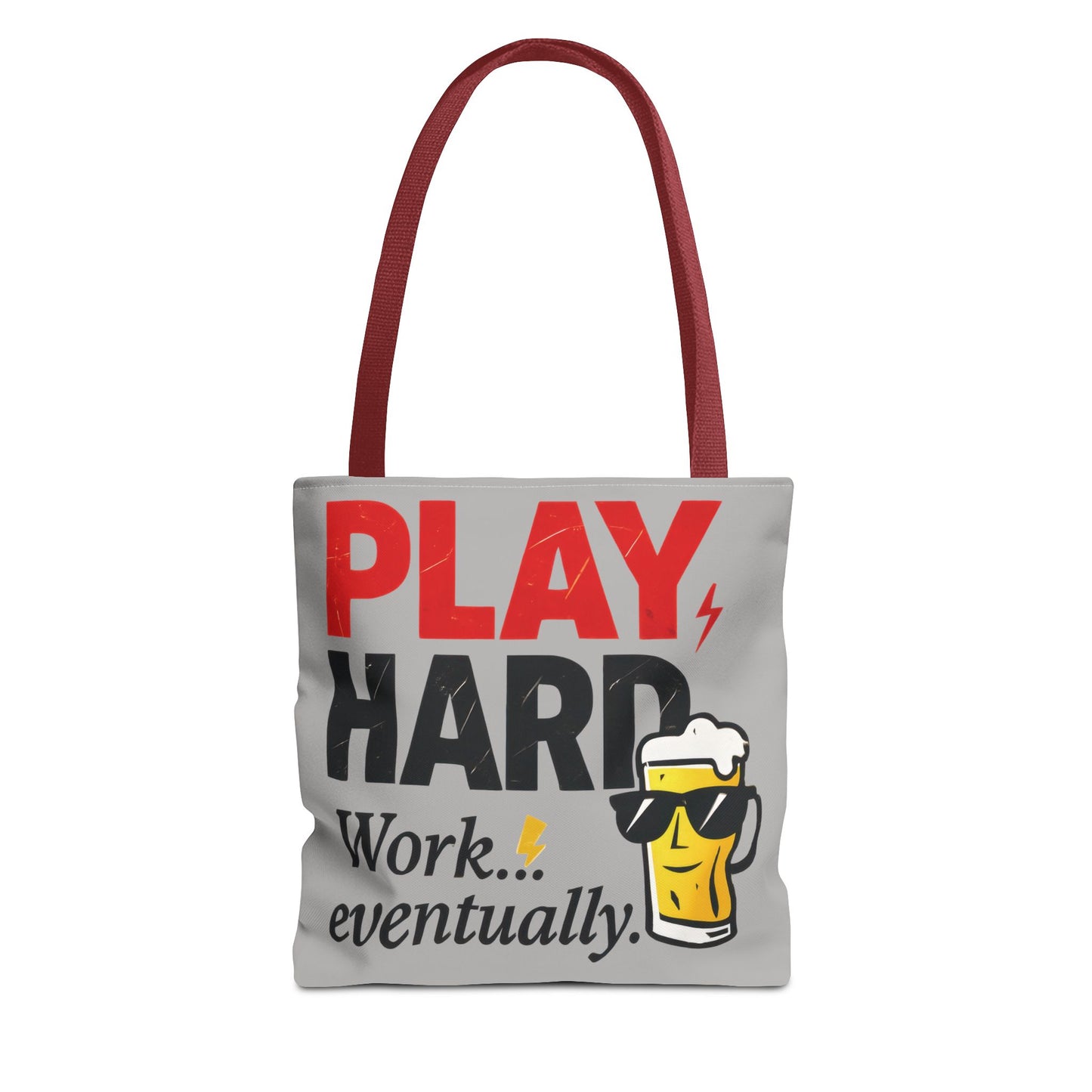 Play Hard Tote Bag - Fun, Stylish, Tote for Work & Play, Summer, Gift, Beach Bag, Everyday Carry, Beach Weekender Bag, large canvas bag