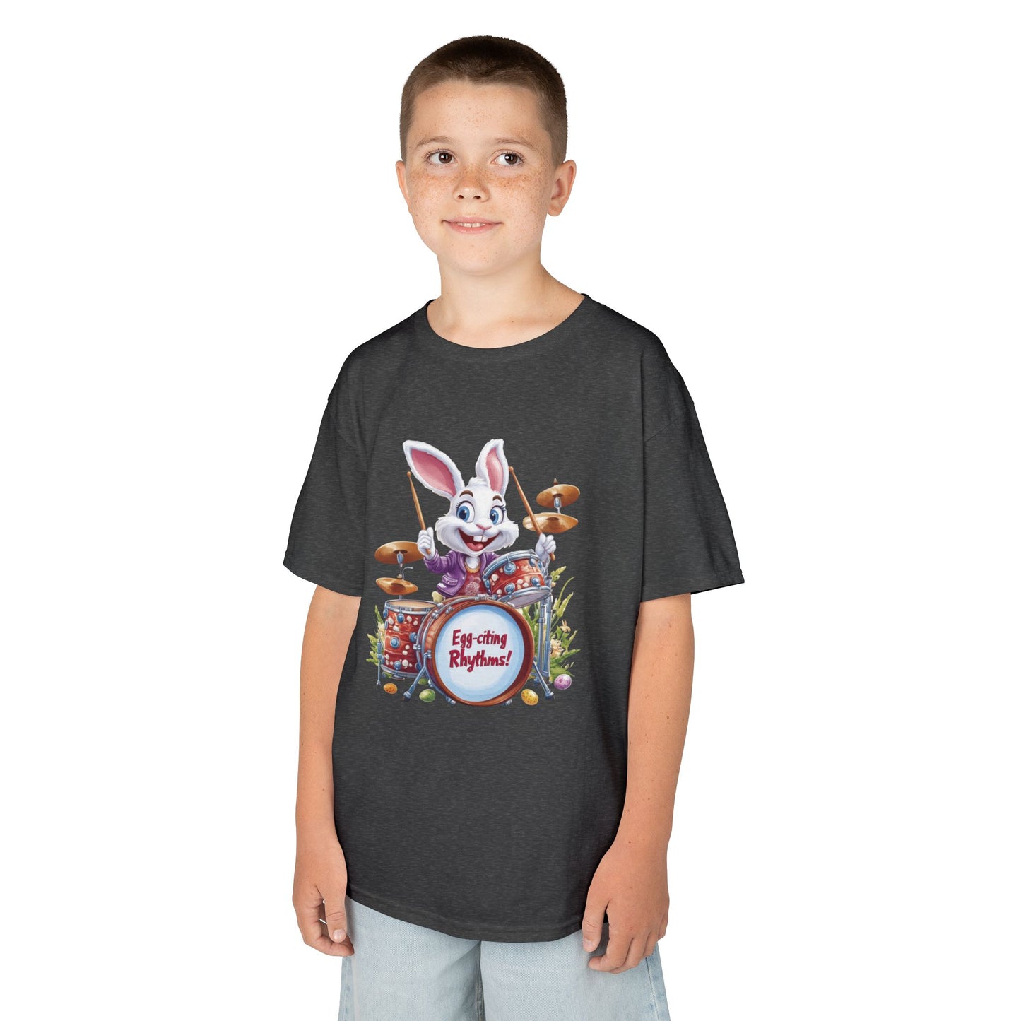 Easter Bunny Drummers Tee | Kids Cotton T-Shirt, Fun Easter Gift, Spring Celebration Shirt, Playful Kids Apparel, Drum Shirt