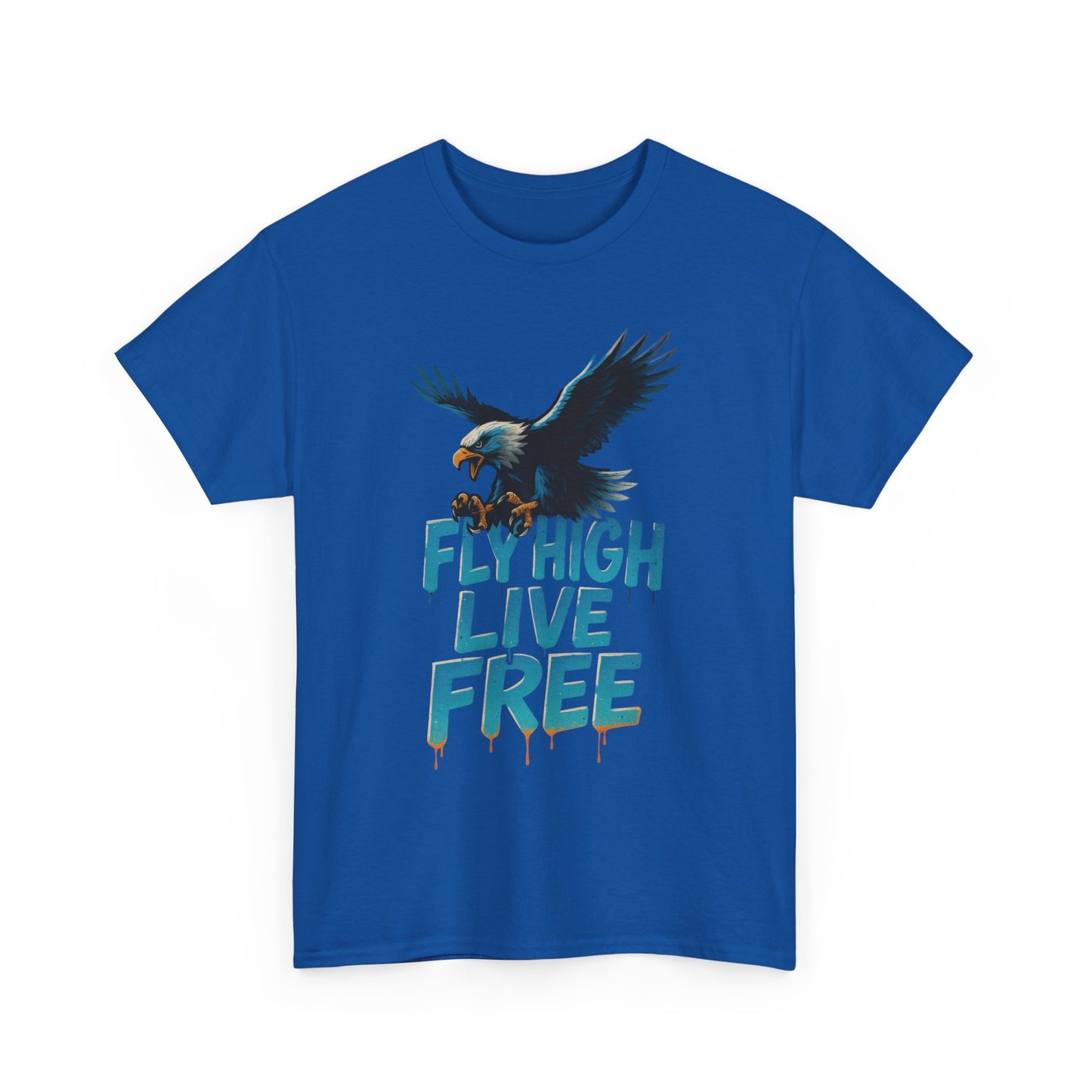Fly High Live Free Eagle Graphic Mens T-Shirt, Eagle Tee, Fly Free Tee, Wild Flight