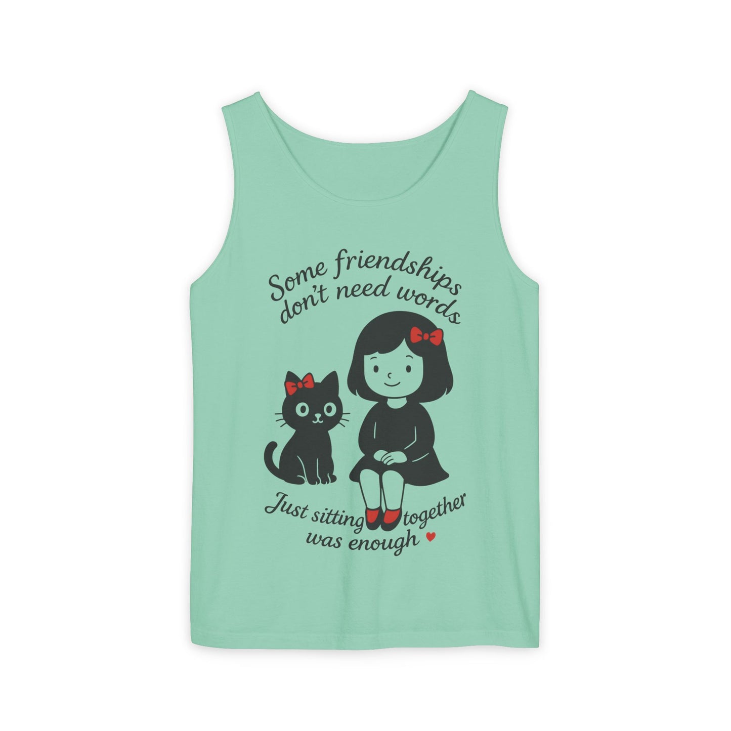 Friendship Tank Top, Cute Cat Lovers Gift, Womens Summer Apparel, Perfect for Casual Outings, Friendship Day, Cat Mom Tees