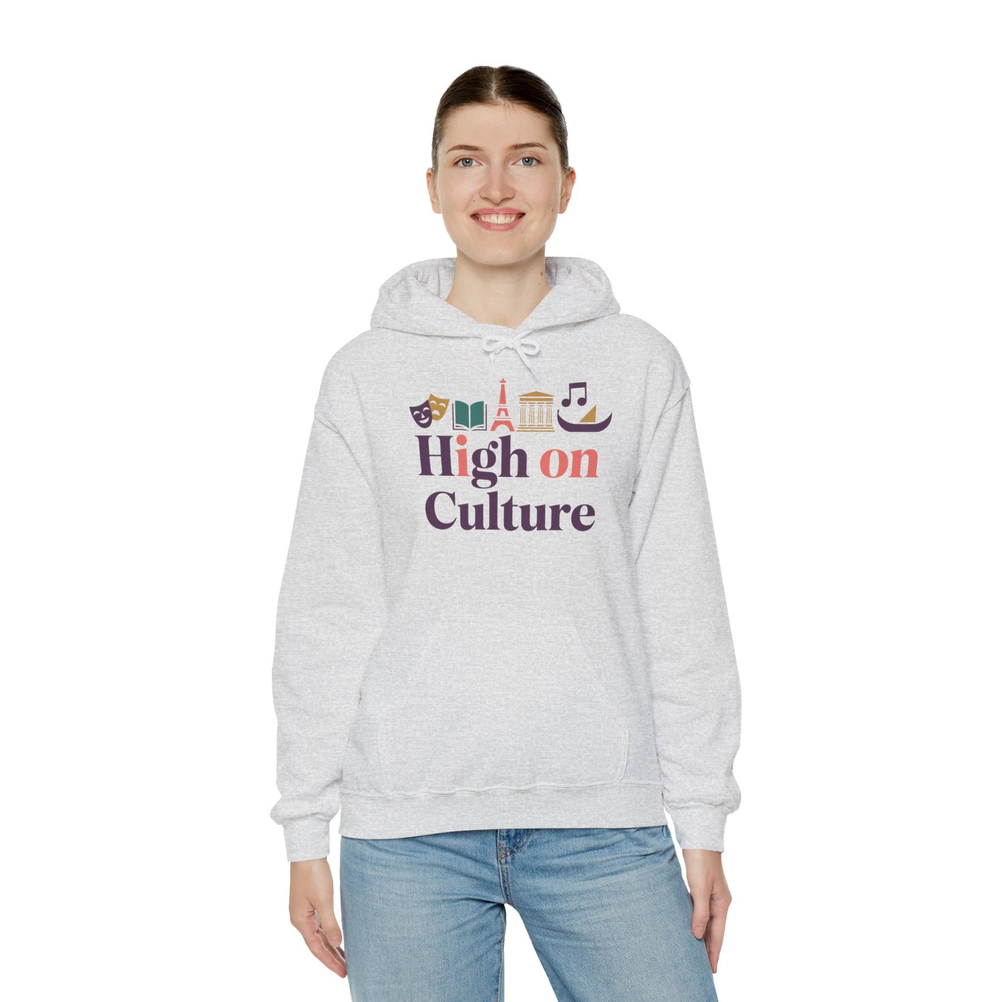 Womens Heavy Blend™ Hooded Sweatshirt, High on Culture Womens Hoodie, Cozy Cultural Graphic Hoodie