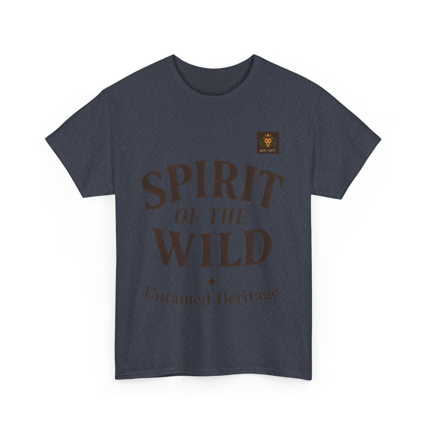 Spirit of the Wild Mens Heavy Cotton Tee, Nature Lover Gift, Outdoor Adventure Shirt, Unisex Tee, Casual Wear, Unique Graphic Apparel