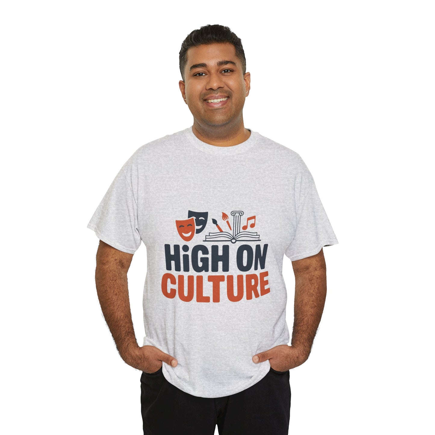 High on Culture Mens T-Shirt, Funny Cultural Graphic Tee, Art Humor