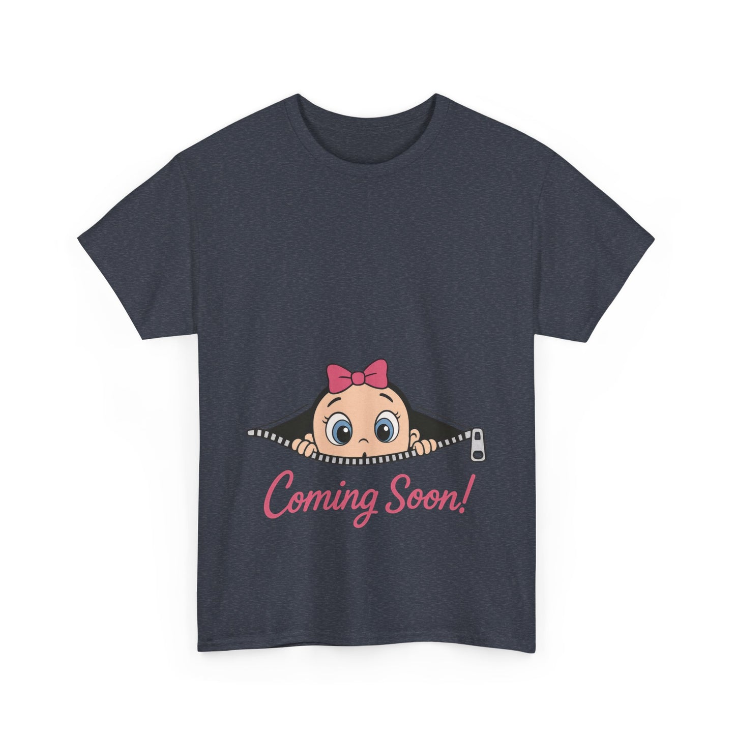 Coming Soon Maternity T-Shirt, Cute Baby Girl Pregnancy Announcement Shirt, Expecting Mom Gift, Gender Reveal Tee, Baby Shower Gift
