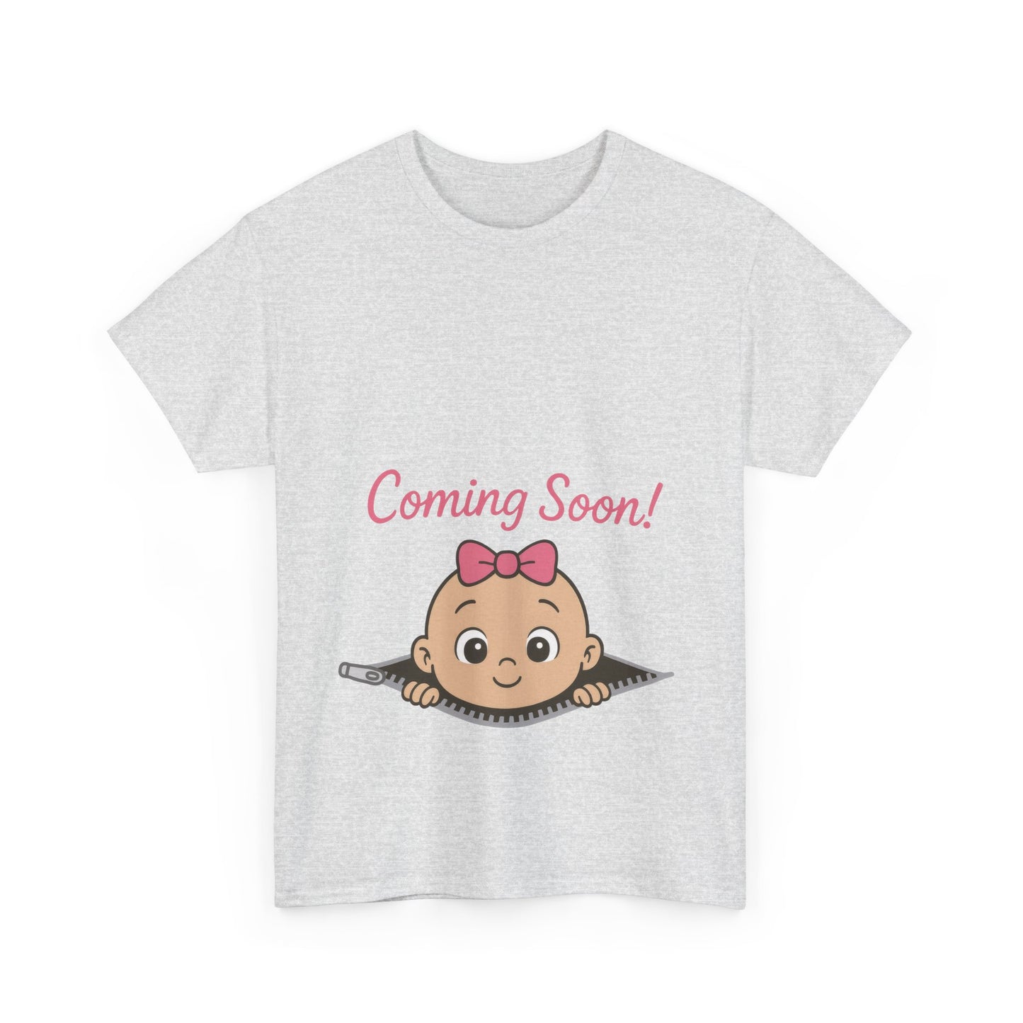 Coming Soon Maternity T-Shirt, Cute Baby Girl Pregnancy Announcement Shirt, Expecting Mom Gift, Gender Reveal Tee, Baby Shower Gift
