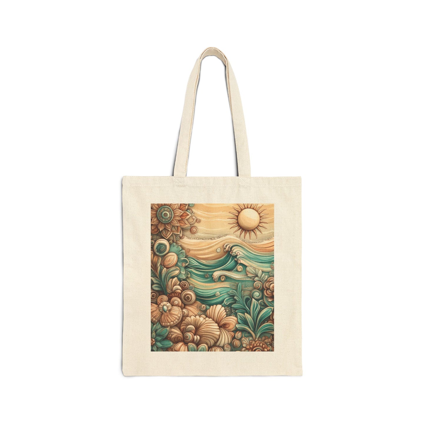 Bohemian Tote Bag, Eco-Friendly Cotton Canvas Bag, Beach Tote, Shopping Bag, Gift for Her, Summer Accessory