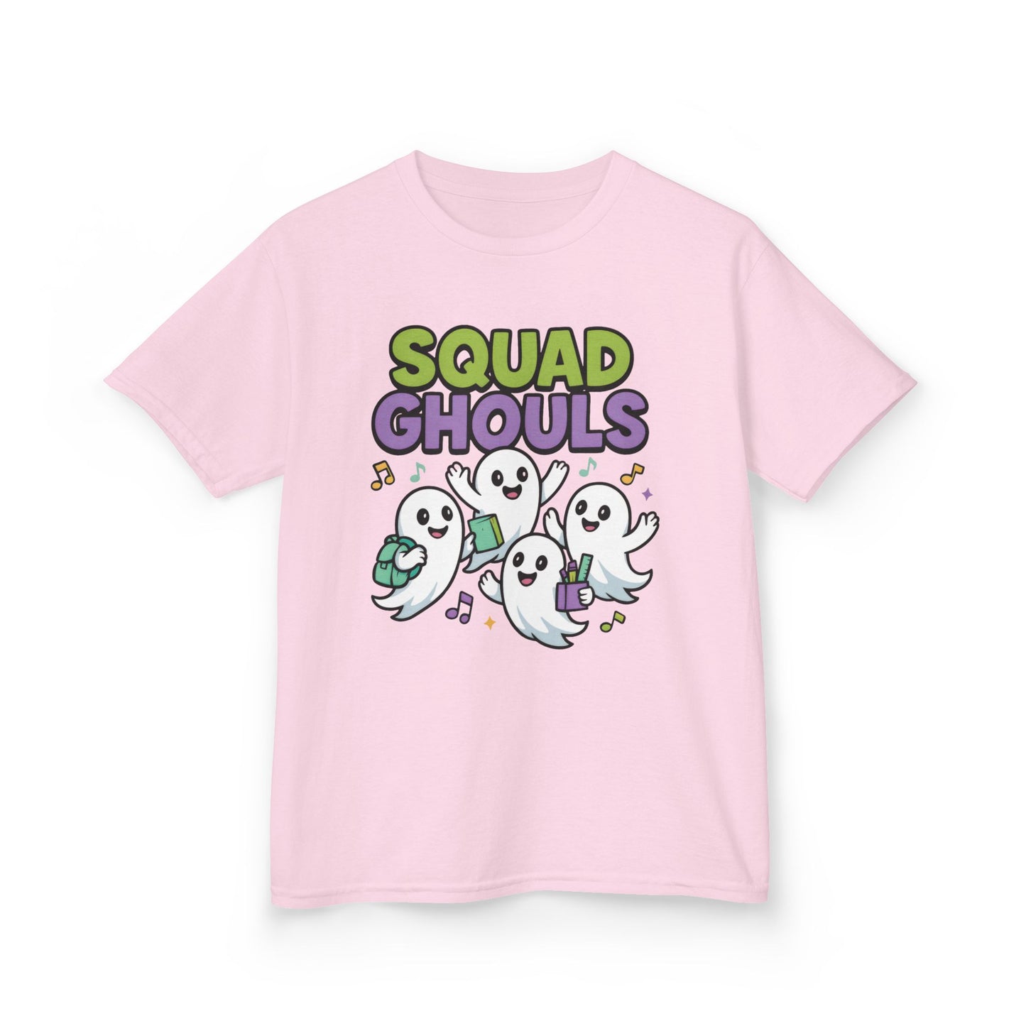 Kids Squad Ghouls T-Shirt, Cute Ghost Friends School Shirt, Halloween Back to School Tee for Boys & Girls