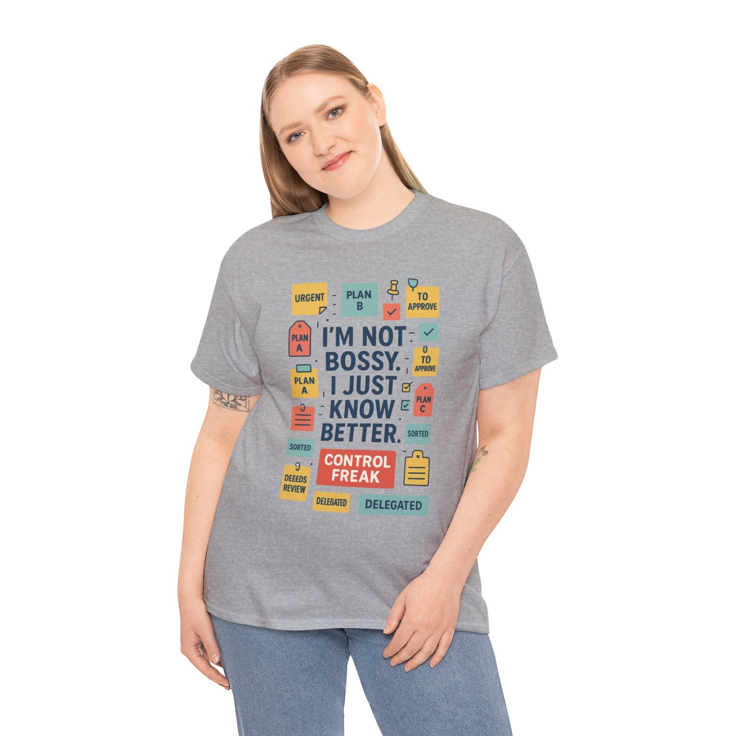 Funny Women's Control Freak T-Shirt, Bold Sarcastic Tee for Her, Funny Women's Cotton T-Shirt for Bossy Friends, Gifts, Self-Expression