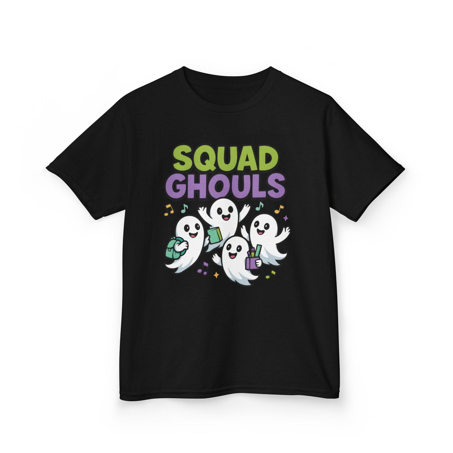 Kids Squad Ghouls T-Shirt, Cute Ghost Friends School Shirt, Halloween Back to School Tee for Boys & Girls