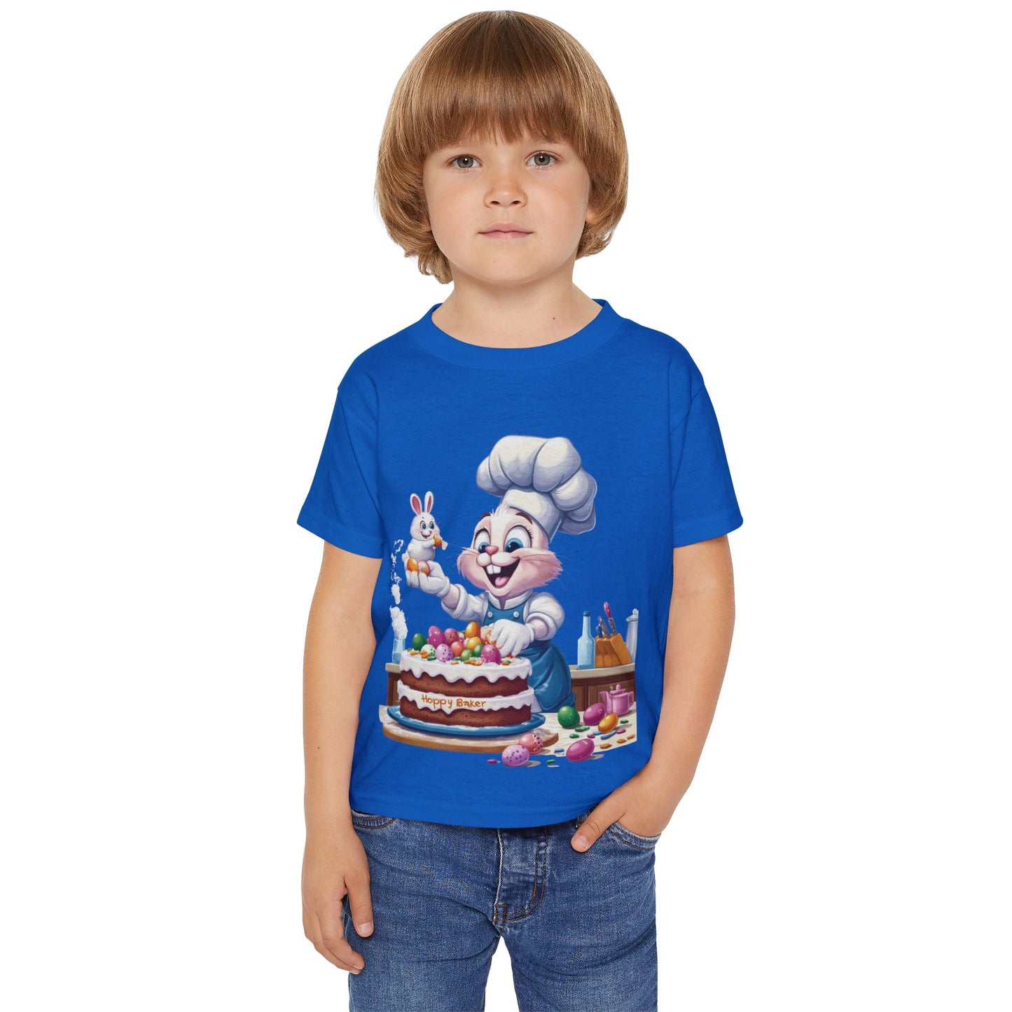 Bunny Chef Toddler T-Shirt, Cute Easter Apparel, Kids Baking Shirt, Toddler Gifts, Spring Outfits, Happy Bunny Design, Easter Cake Shirt