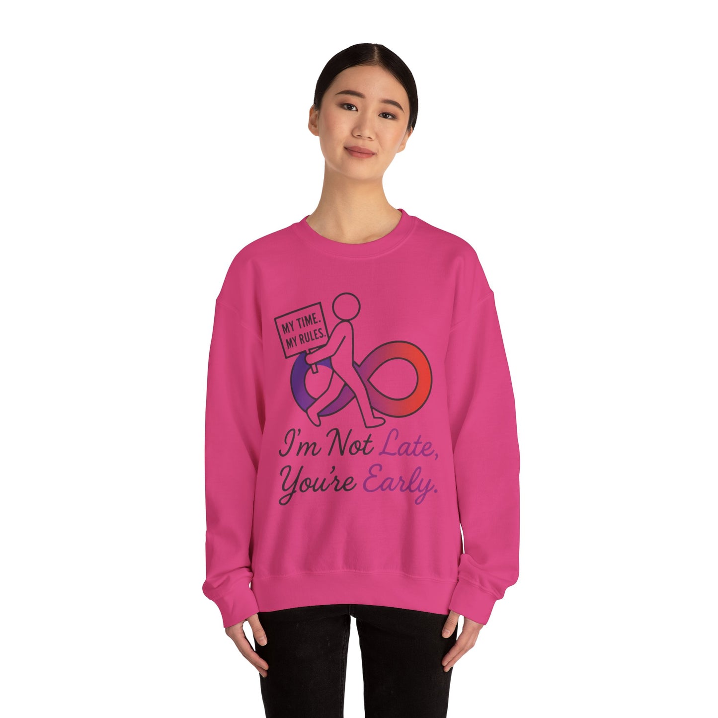 My Time, My Rules Funny Crewneck Sweatshirt, Womens Pullover, Gift for Her, Birthdays, Humor Clothing, Casual Style