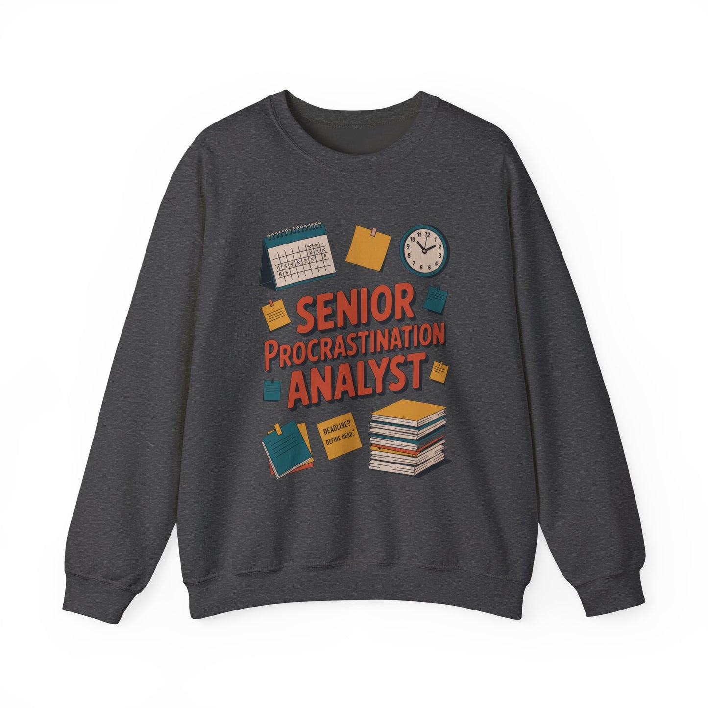 Senior Procrastination Analyst Sweatshirt, Gift for Graduates, Office Humor Apparel, Meme Sweatshirt, Casual Wear, Motivation Humor Apparel