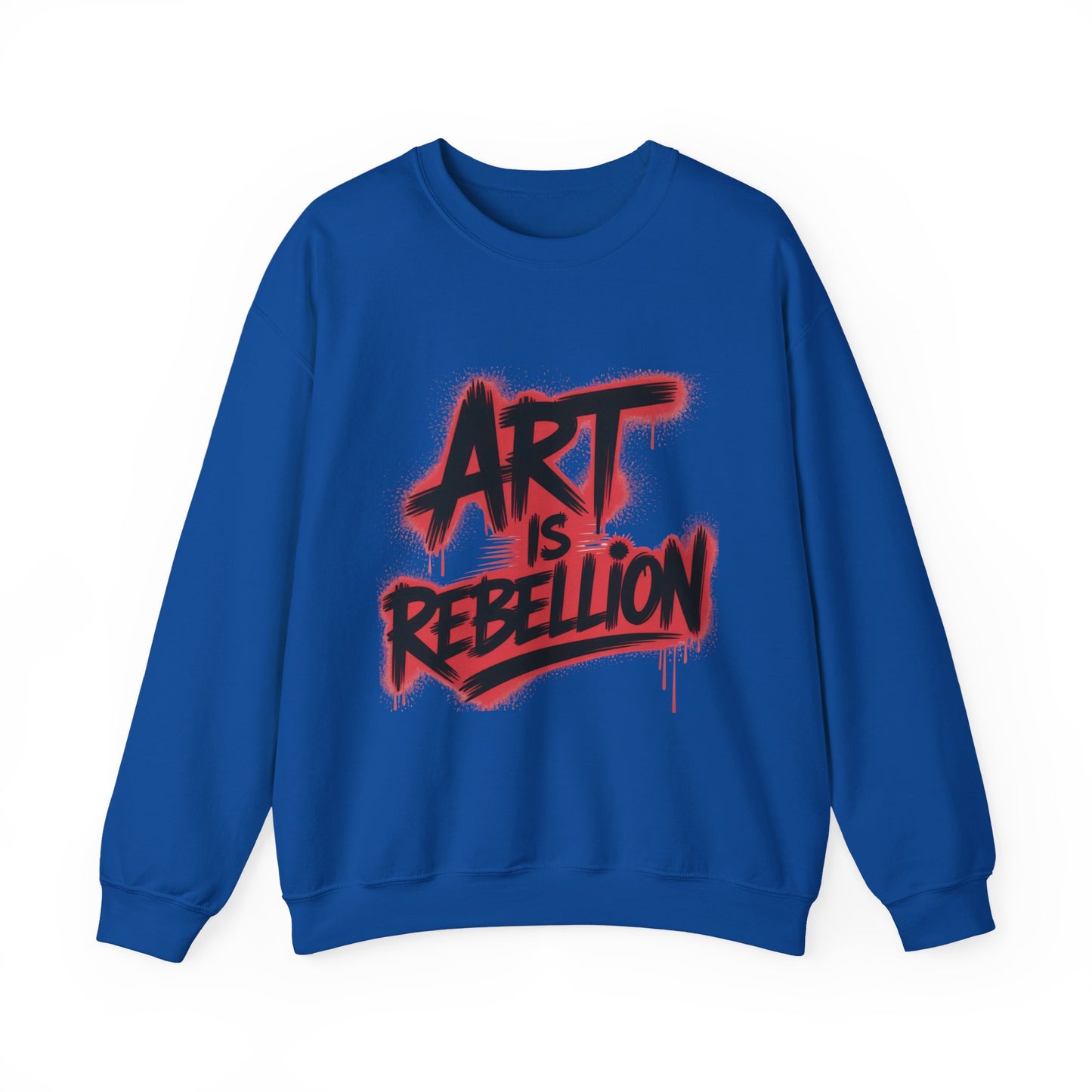 Men'sHeavy Blend™ Crewneck Sweatshirt, Art Is Rebellion Men's Crewneck Sweatshirt, Graffiti Street Art Pullover, Urban Rebellion Streetwear