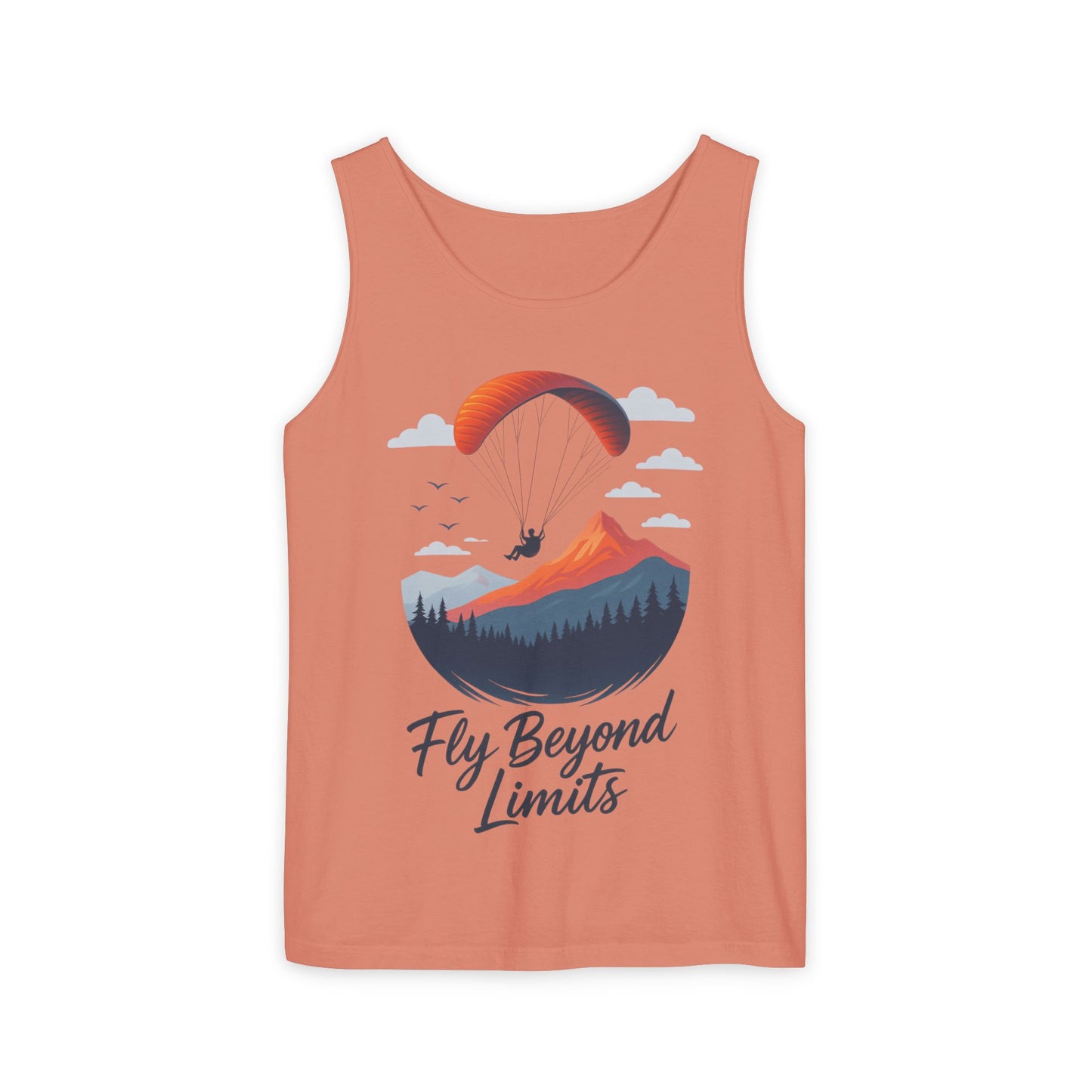 Adventure-Inspiring Fly Beyond Limits Unisex Tank Top, Summer Casual Wear, Outdoor Enthusiast Gift, Travel Apparel, Motivational Gift