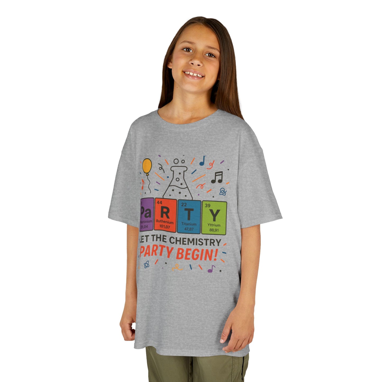 Kids' Chemistry Party T-Shirt, Periodic Table Tee, Funny Science Shirt for Boys & Girls, Science Tee, Unique Educational Apparel