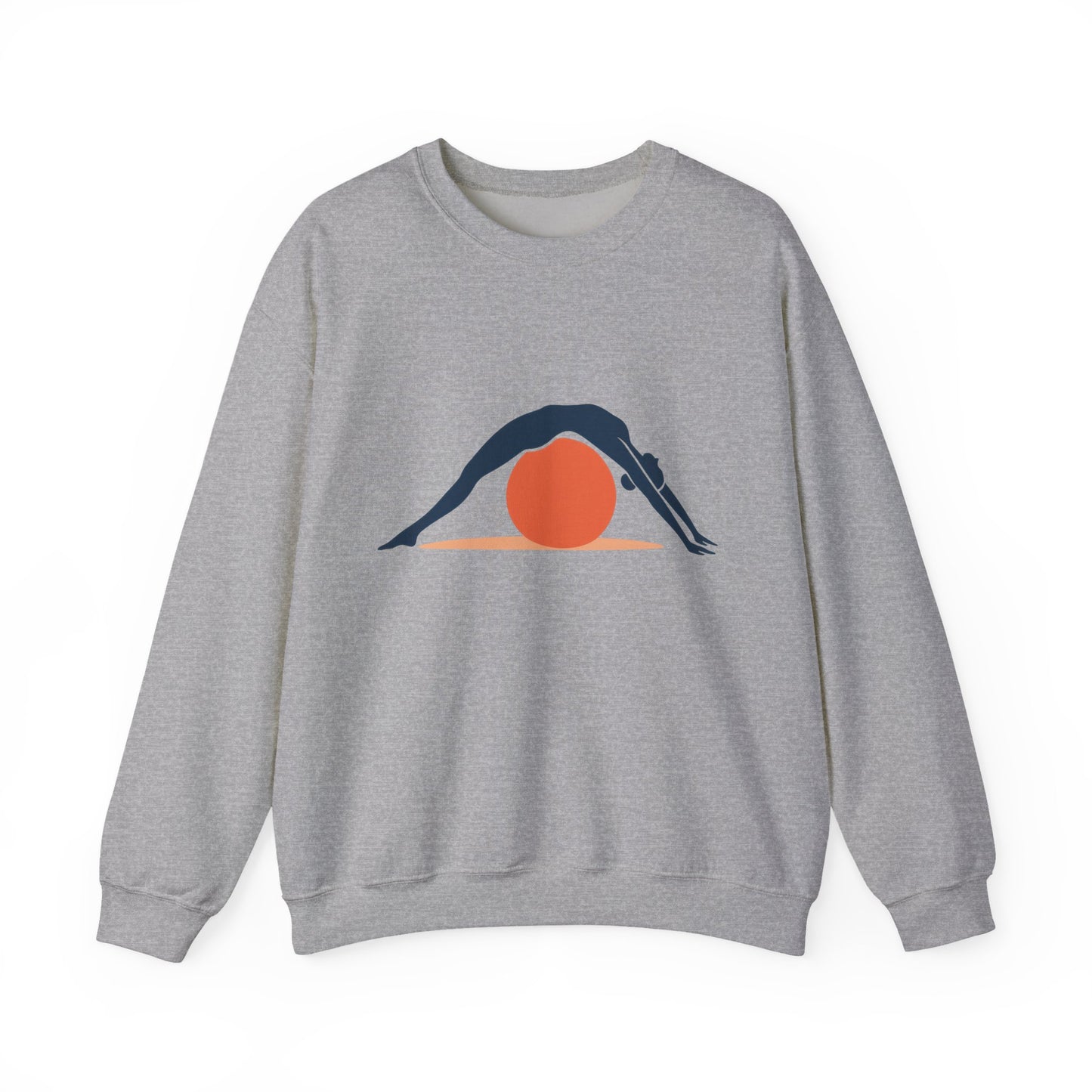 Womens Heavy Blend™ Crewneck Sweatshirt, Womens Pilates Sweatshirt, Yoga Fitness Graphic Pullover, Cute Workout Top