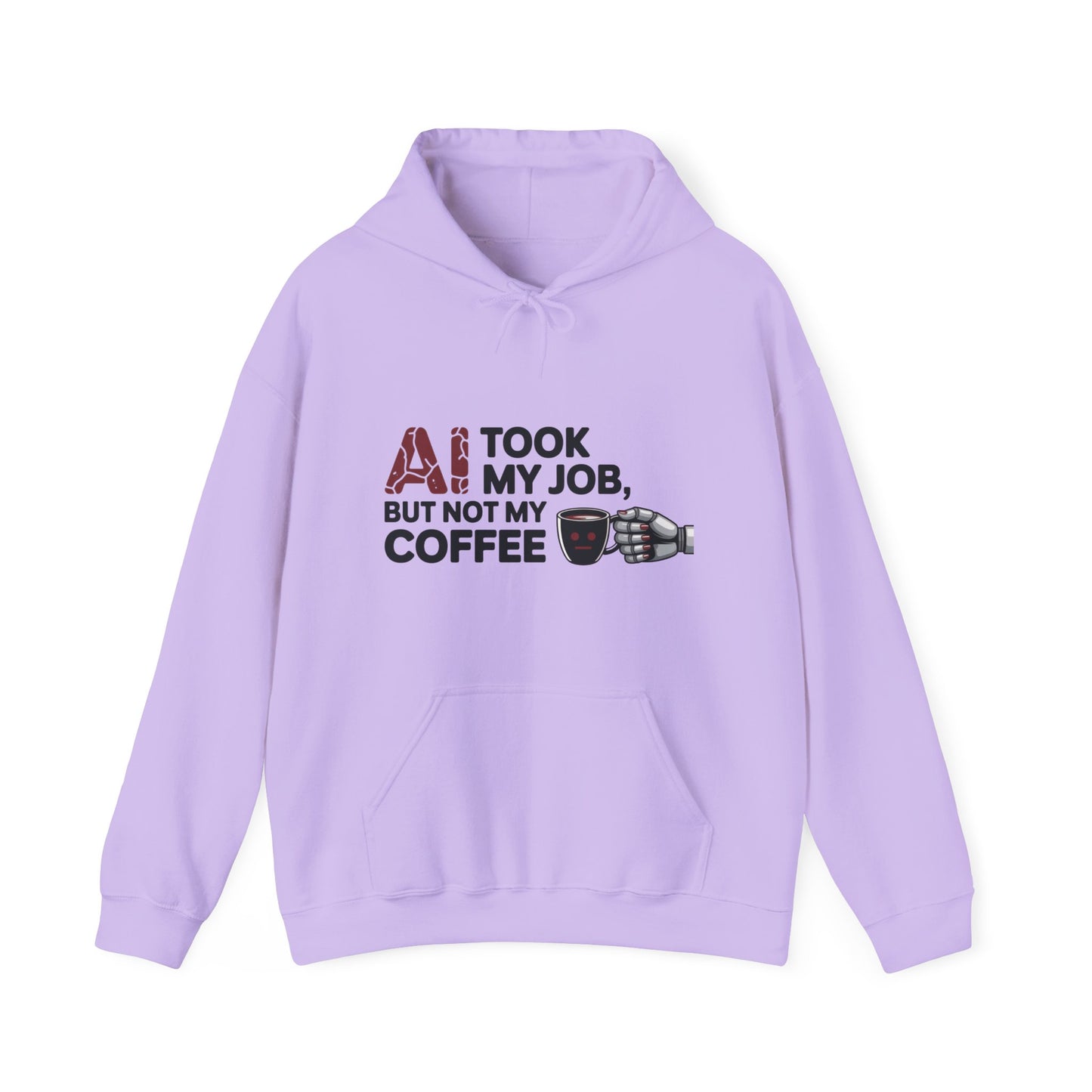 Women's AI Coffee Hoodie, Funny Robot Humor Pullover, Geek Job Joke Sweatshirt Gift, Sarcastic Work Shirt, Office Humor