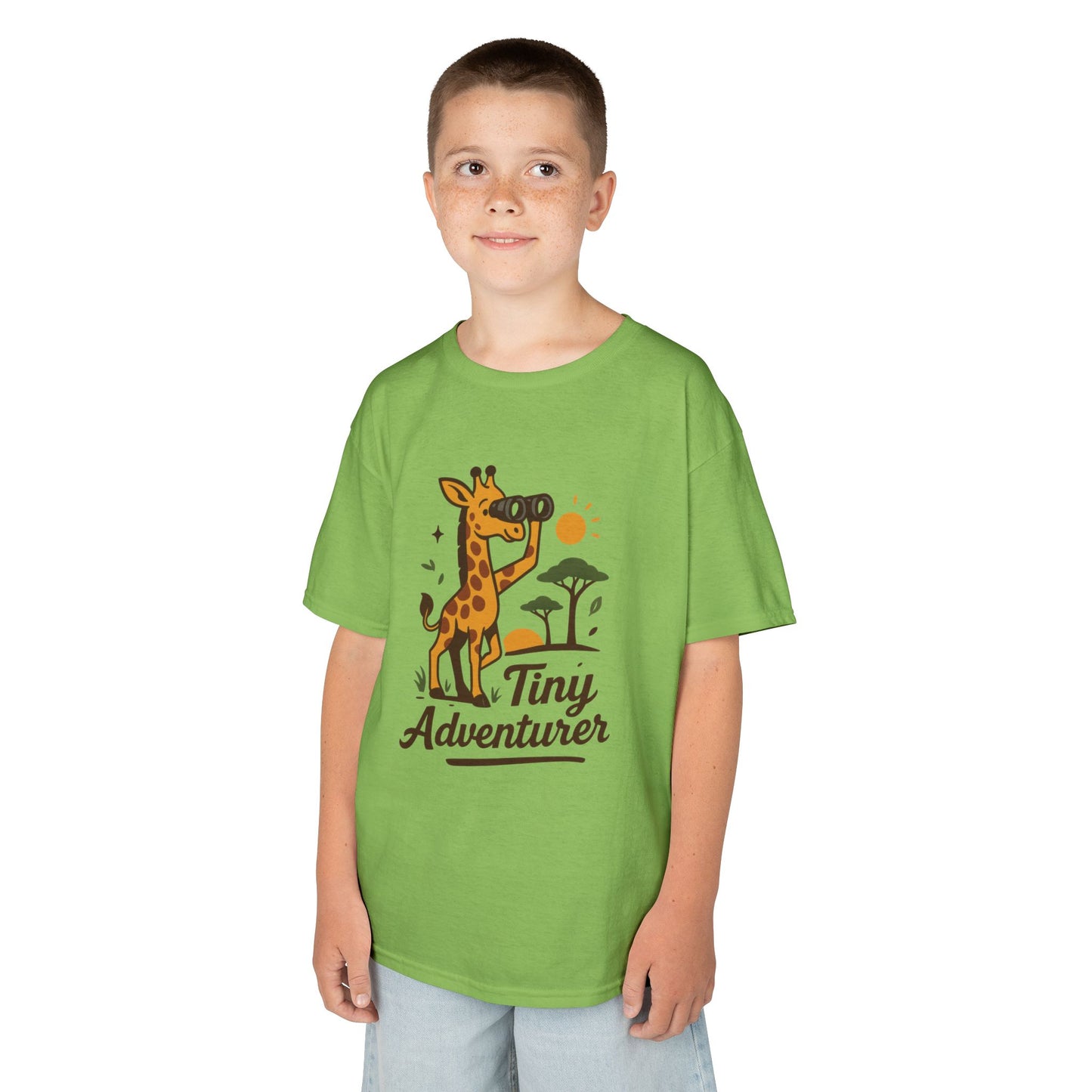 Tiny Adventurer Kids Tee, Giraffe T-Shirt, Children's Nature Shirt, Fun Kids Apparel, Birthday Gift for Boys and Girls