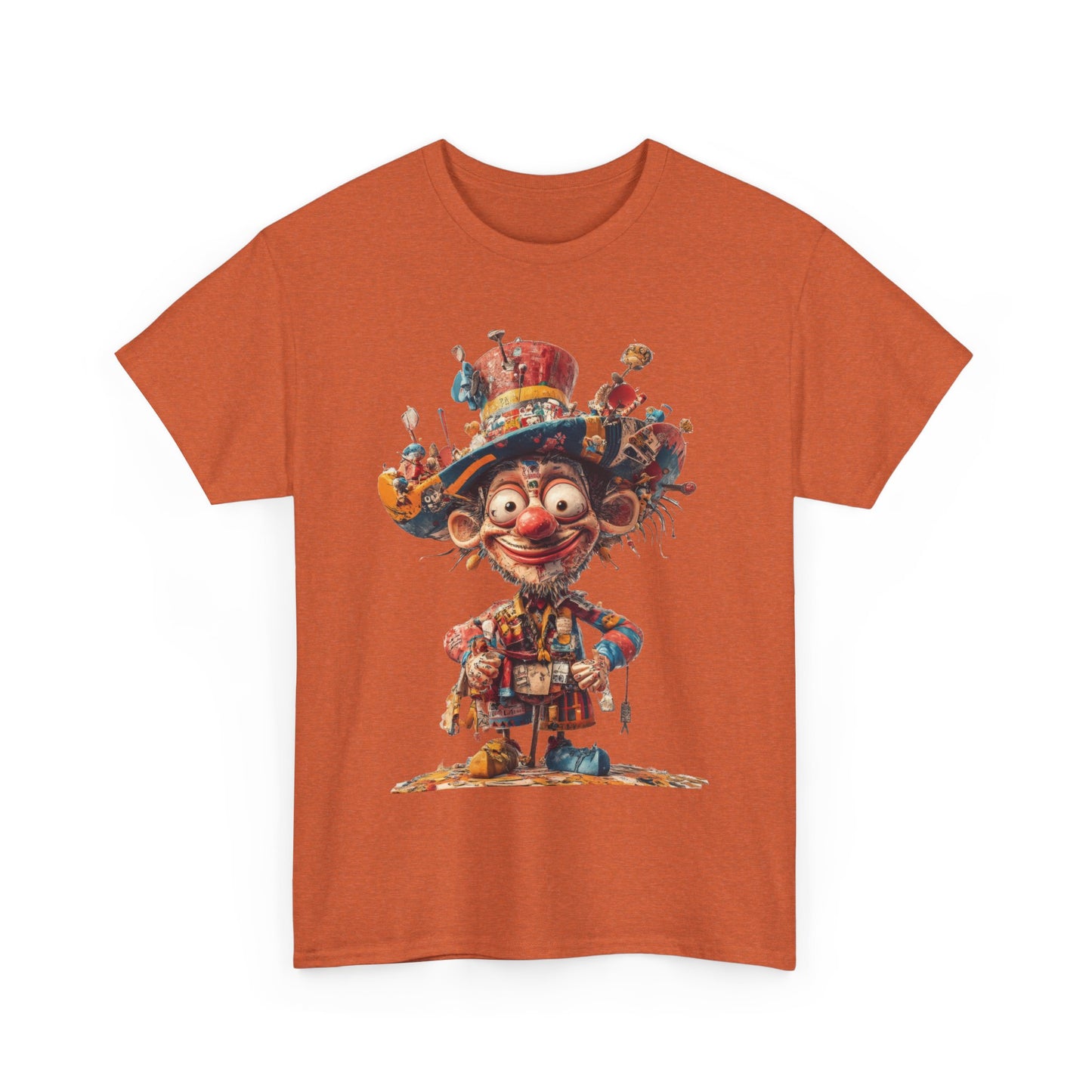 Colorful Clown T-Shirt, Funny Circus Character Graphic Tee, Whimsical Comic Style Shirt for Humor Lovers, Comedy Tee