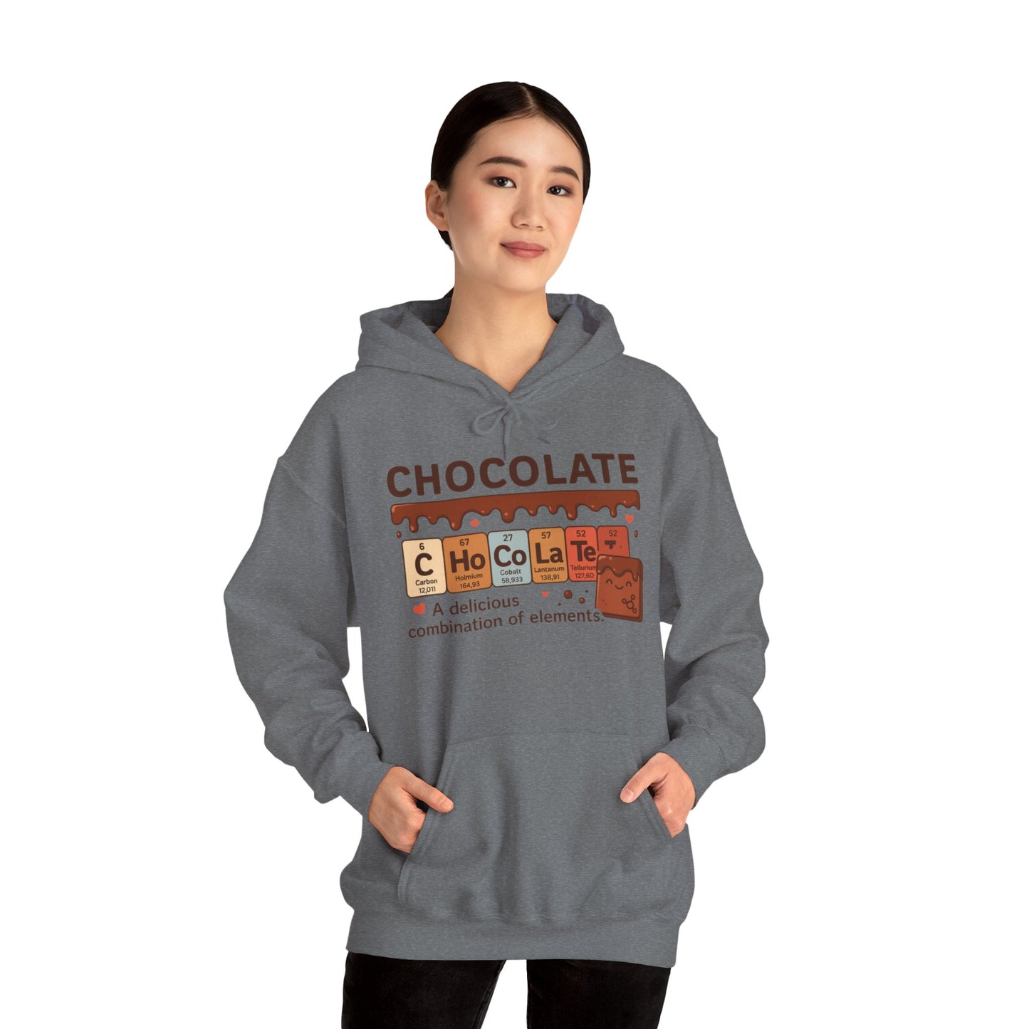 Chocolate Lover's Comfort Hoodie, Perfect Gift for Chemistry Lovers, Casual Wear, Sweet Treats Enthusiasts, Birthdays, Chemistry Students