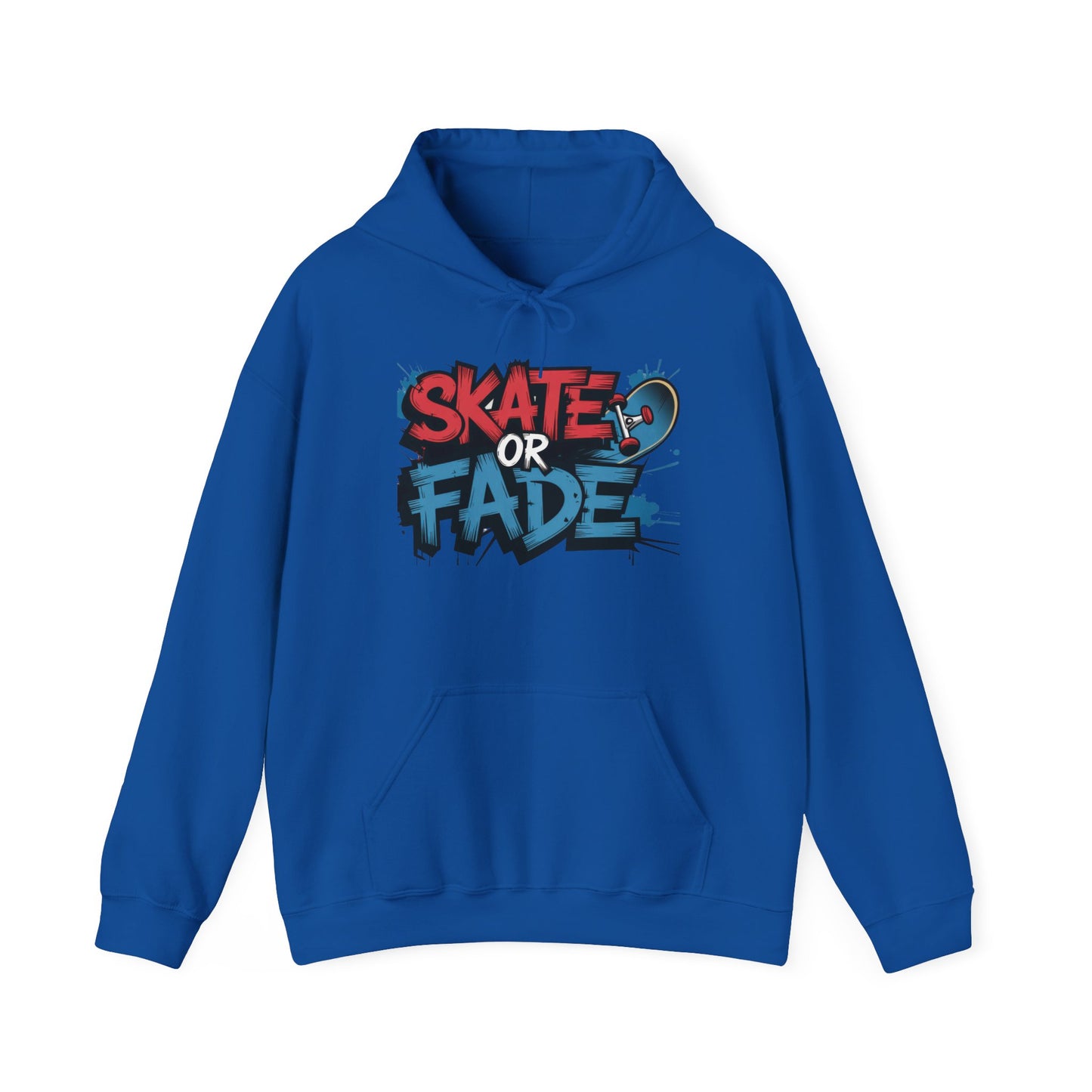 Skate Or Fade Men's Hoodie, Graffiti Skateboarding Pullover, Urban Streetwear Hoodie for Skaters