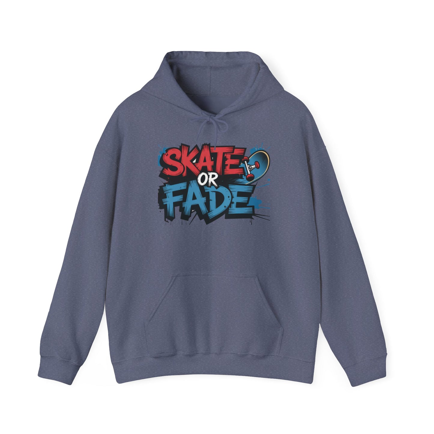 Skate Or Fade Men's Hoodie, Graffiti Skateboarding Pullover, Urban Streetwear Hoodie for Skaters