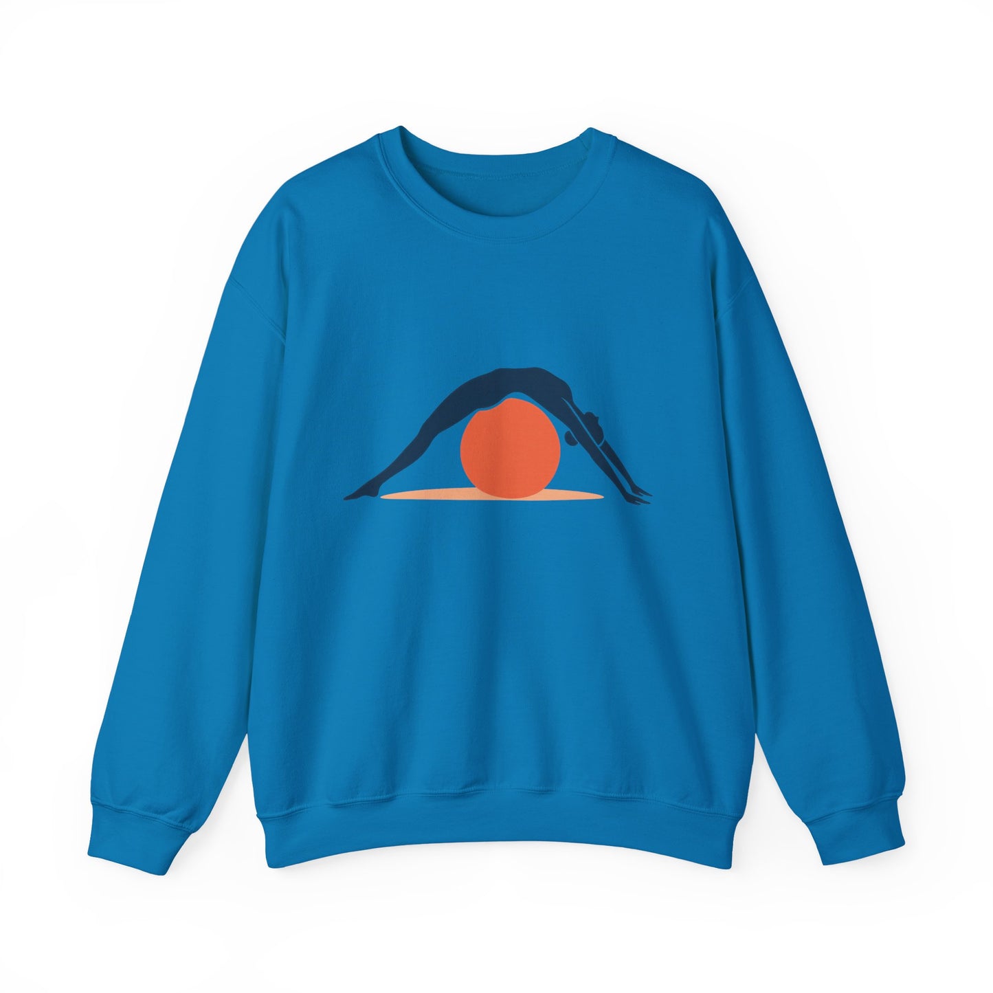 Womens Heavy Blend™ Crewneck Sweatshirt, Womens Pilates Sweatshirt, Yoga Fitness Graphic Pullover, Cute Workout Top