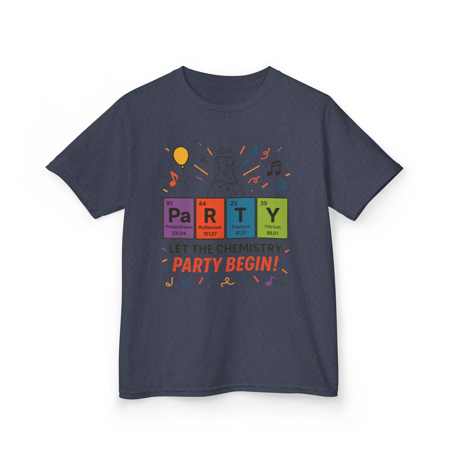 Kids' Chemistry Party T-Shirt, Periodic Table Tee, Funny Science Shirt for Boys & Girls, Science Tee, Unique Educational Apparel