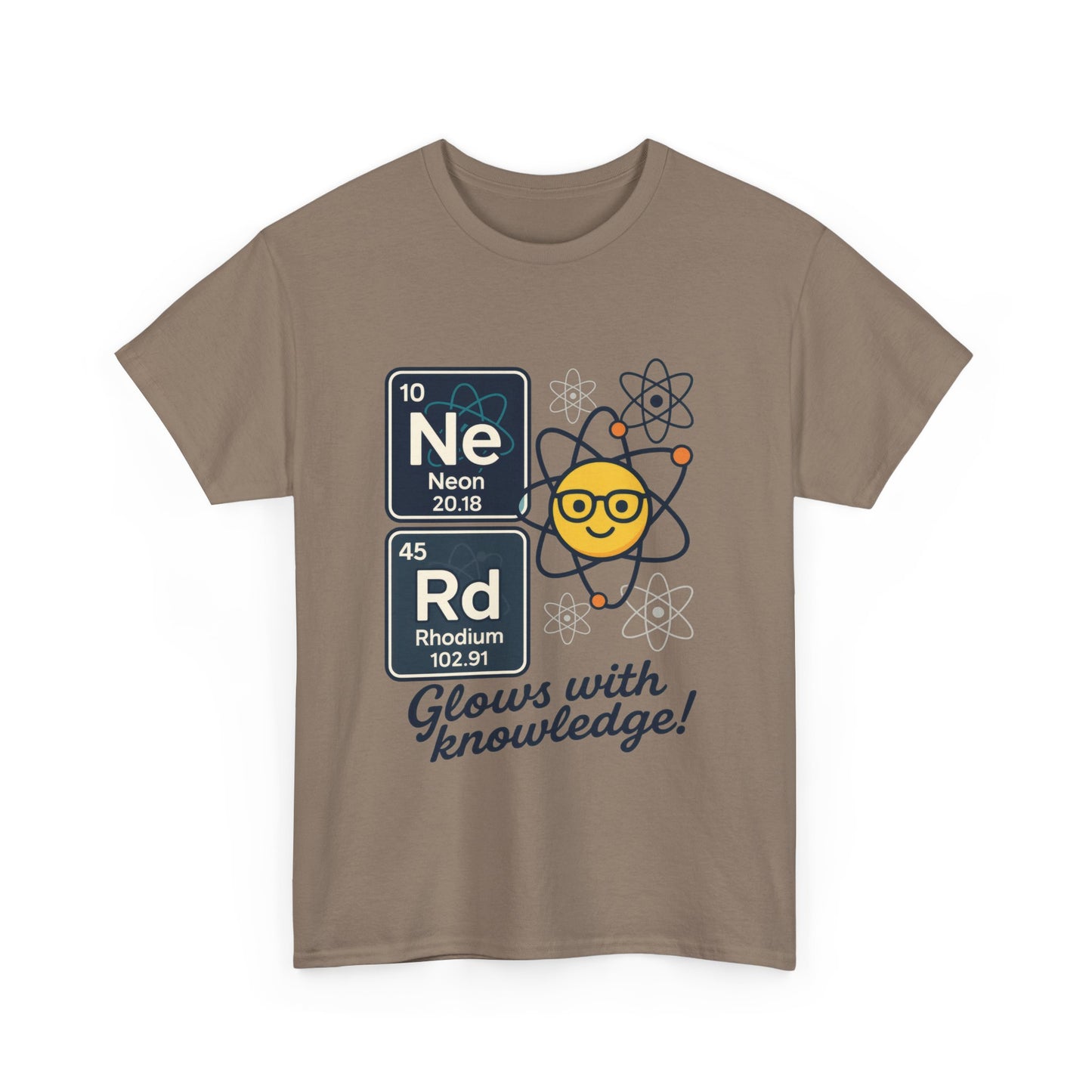 Funny Mens Nerd T-Shirt, NeRd Periodic Table Shirt, Glowing Knowledge Tee, Science Lover Gift, Chemistry Shirt, STEM Apparel, Science Tee
