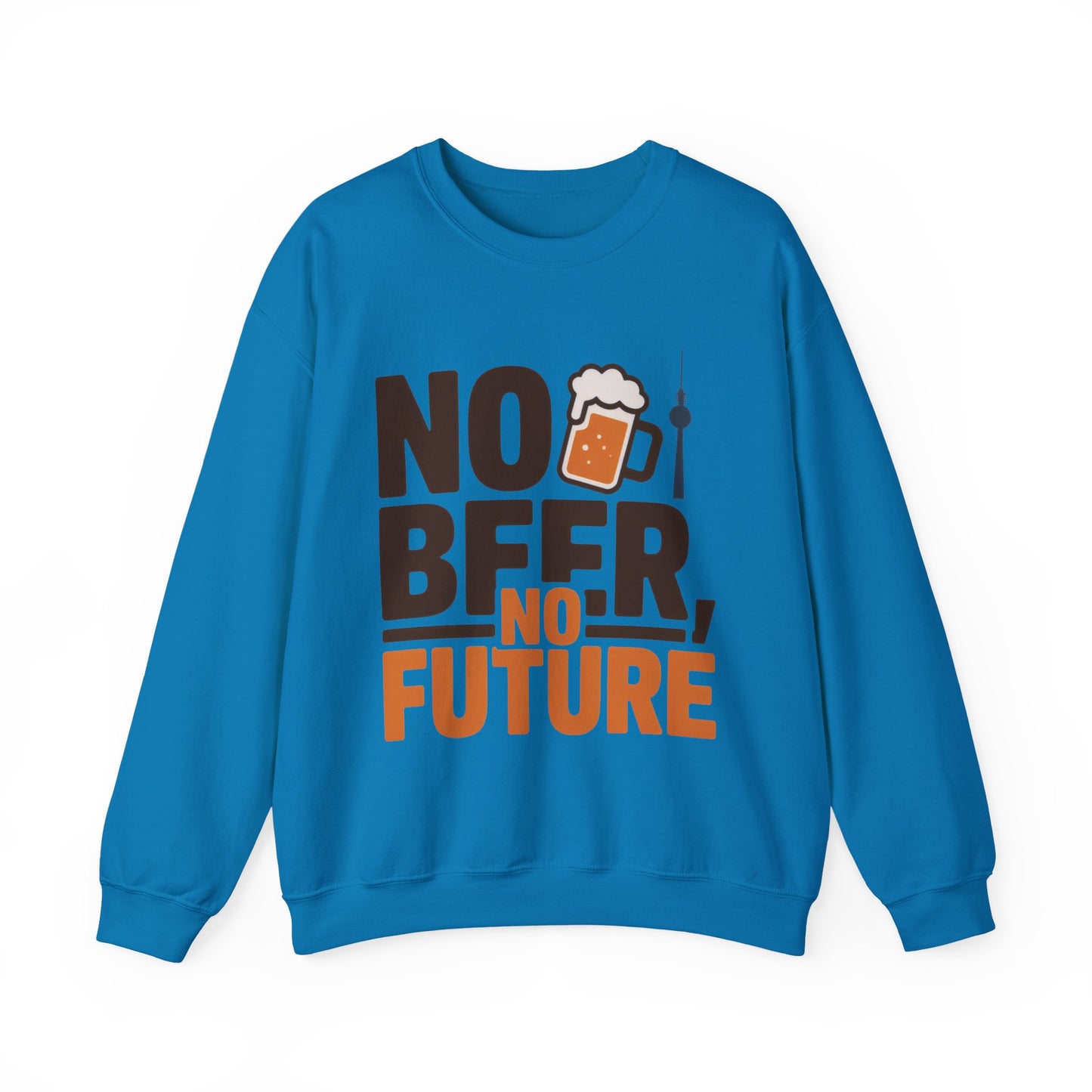 Mens Heavy Blend™ Crewneck Sweatshirt, No Beer No Future Funny Beer Mens Sweatshirt