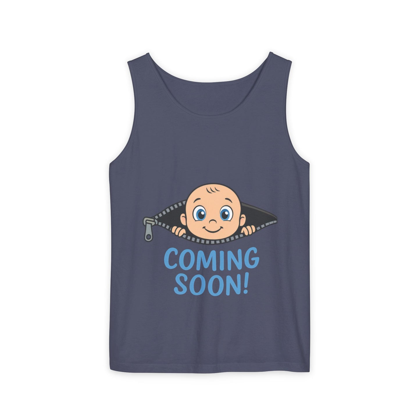 Coming Soon Maternity Tank Top, Cute Baby Boy Pregnancy Announcement Tee, Funny Expecting Mom Gift, Gender Reveal Tee, Baby Shower Top
