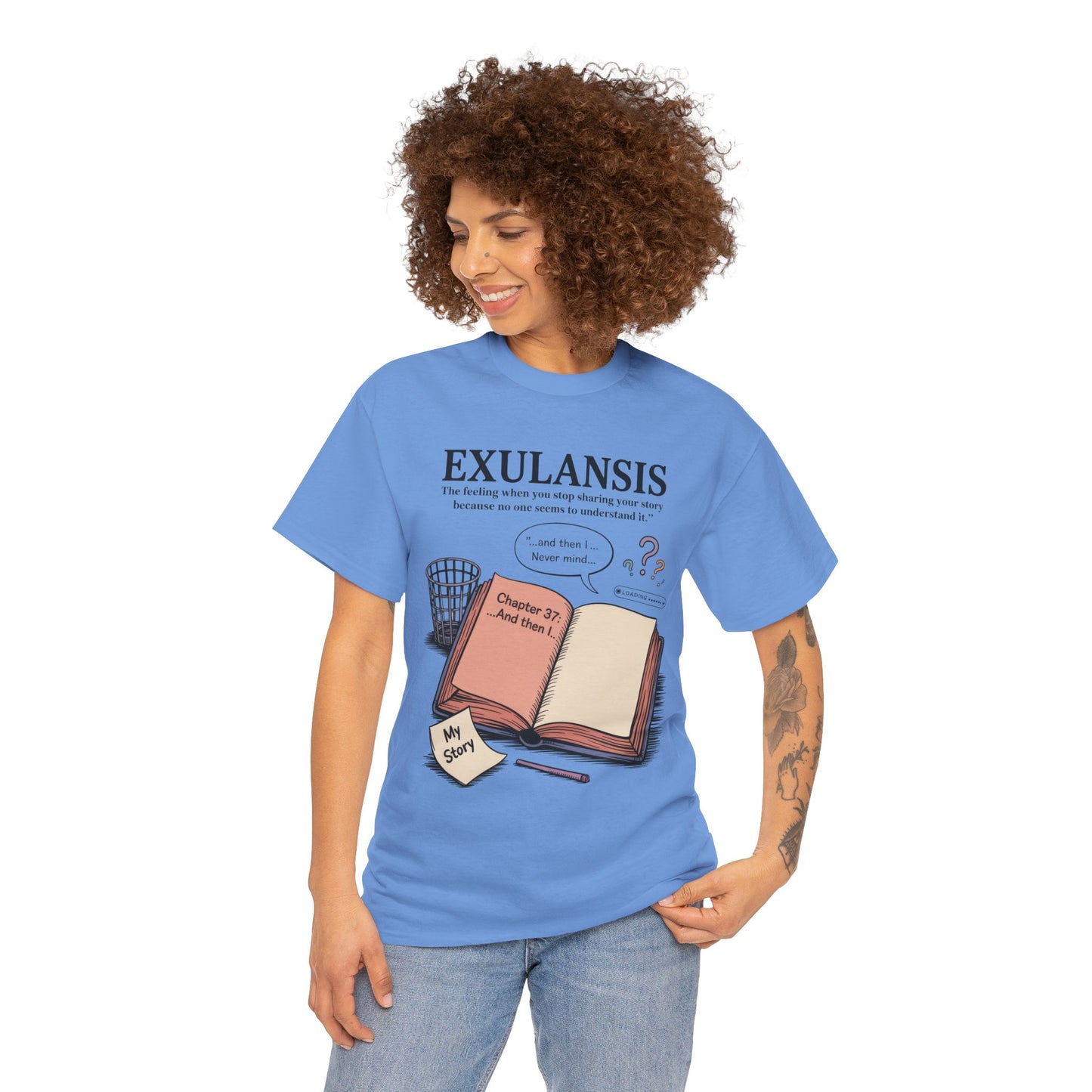 Exulansis Shirt, Emotional Aesthetic Word Tee, Deep Meaning Typography Graphic Tee, Women's Heavy Cotton Tee, deep meaning t shirt