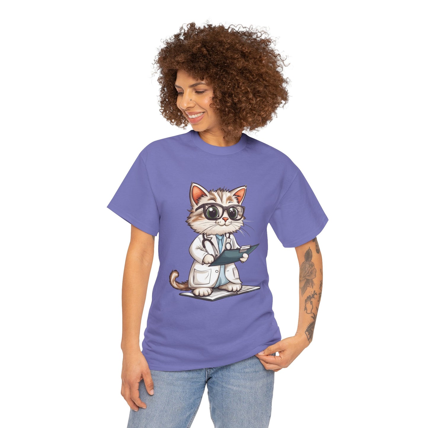 Funny Doctor Cat T-Shirt, Unisex “The Pawscription is Ready” Tee, Cute Veterinary Gift, Medical Student Shirt, Animal Doctor Graphic Tee